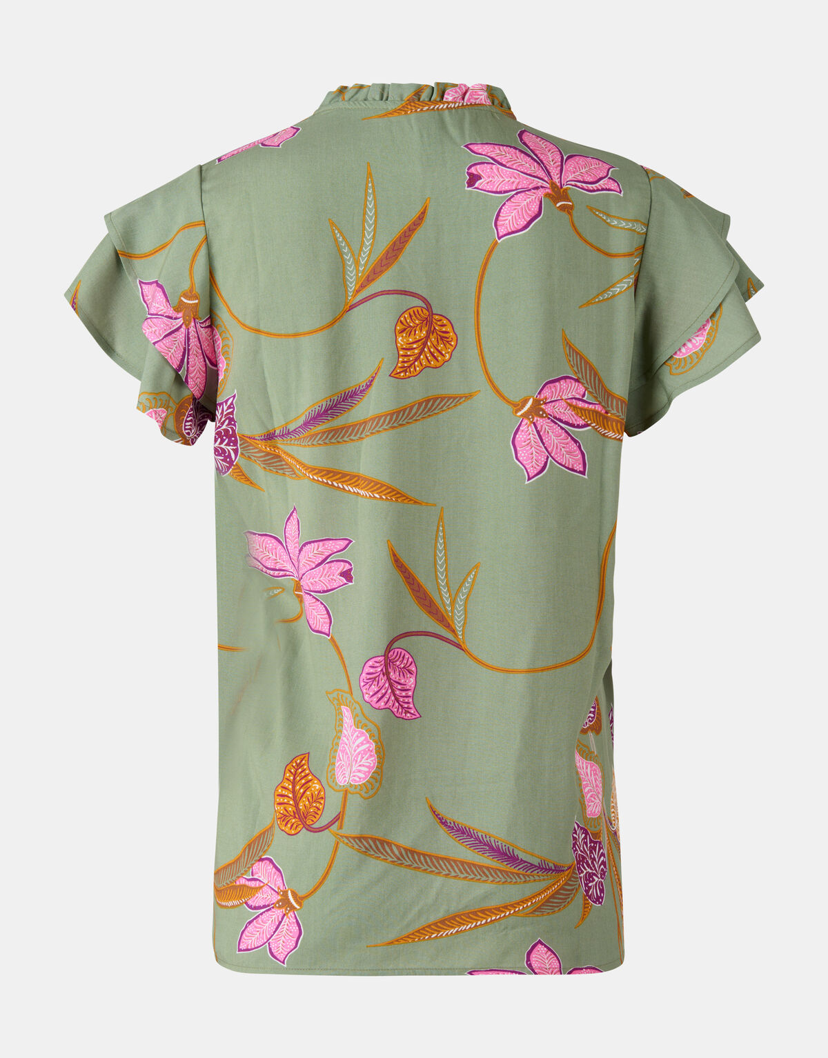 V-hals Print Top Groen SHOEBY WOMEN