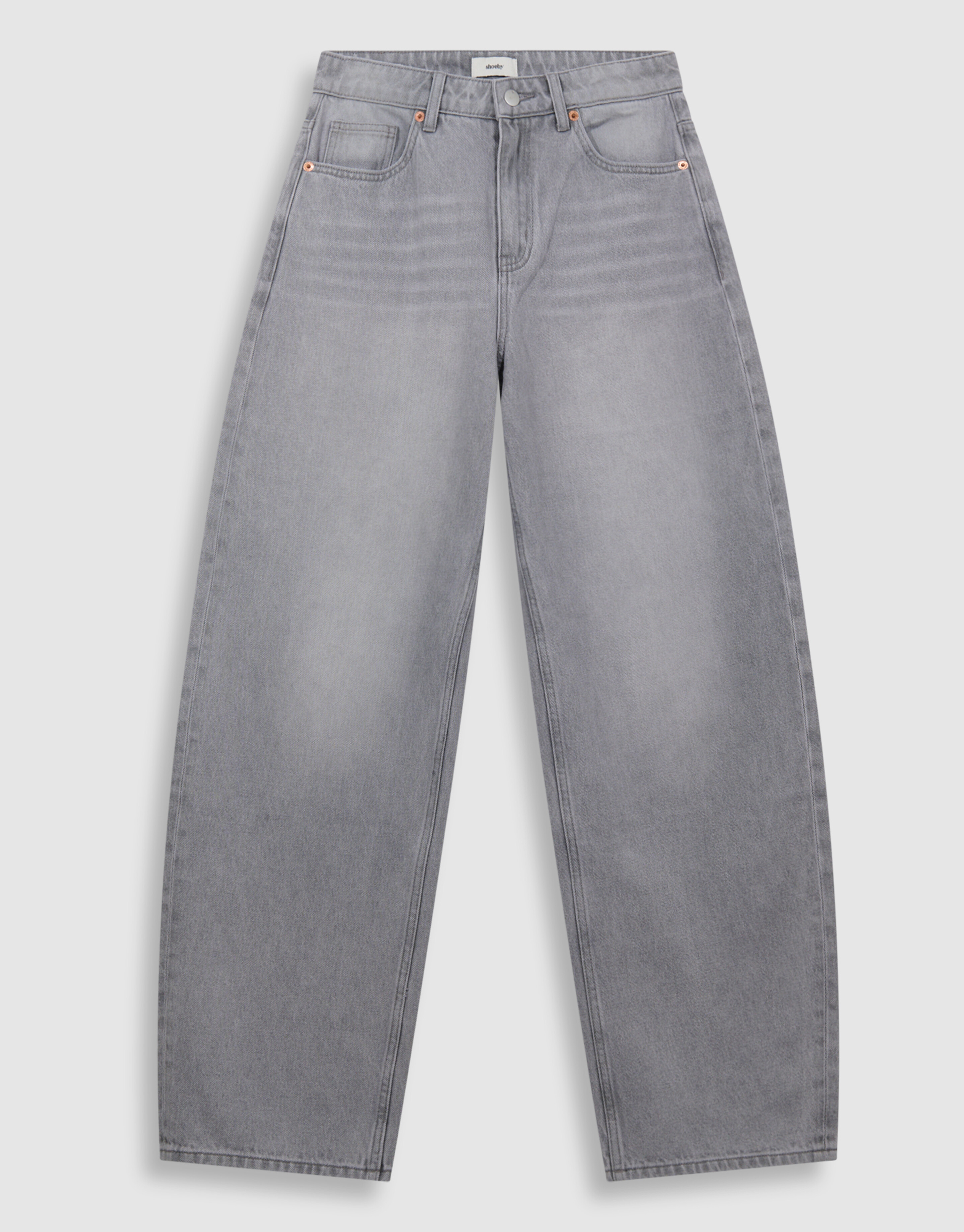 Baggy Fit Jeans Lichtgrijs SHOEBY WOMEN