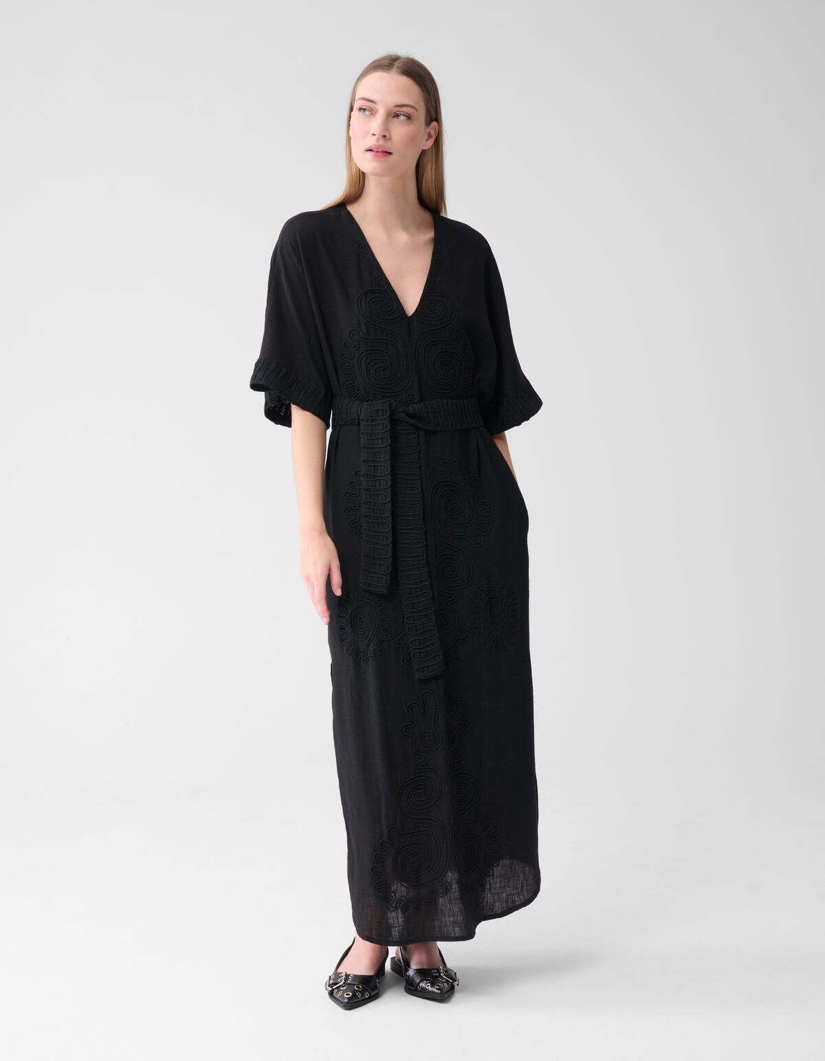 Tonal Maxi Jurk Zwart By Lonneke SHOEBY WOMEN