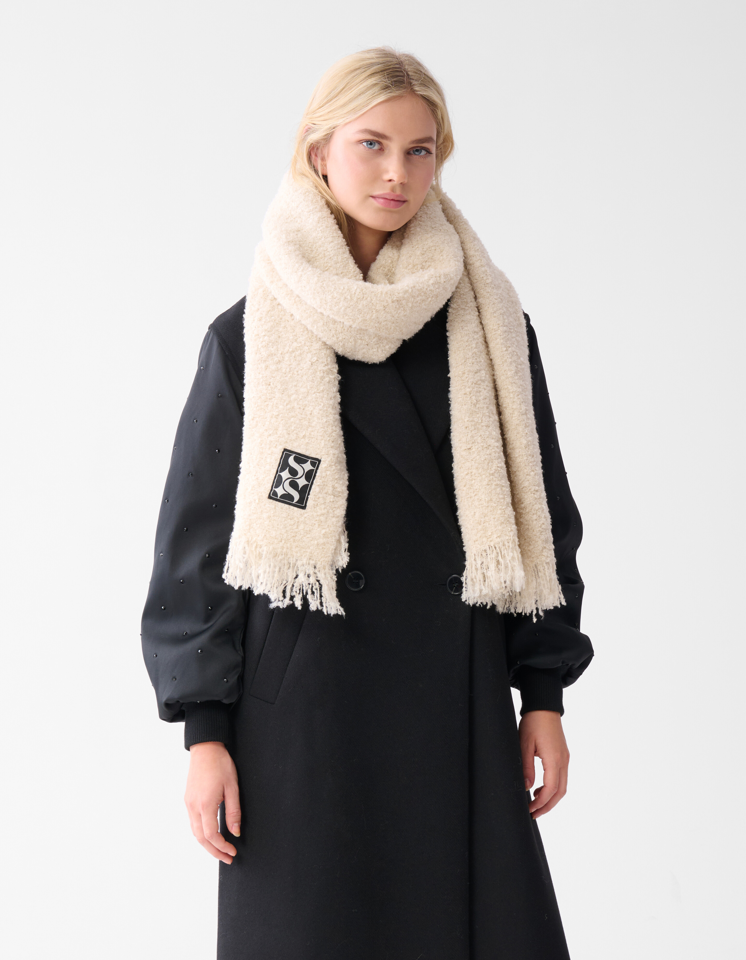 Boucle Sjaal Gebroken Wit SHOEBY ACCESSOIRES