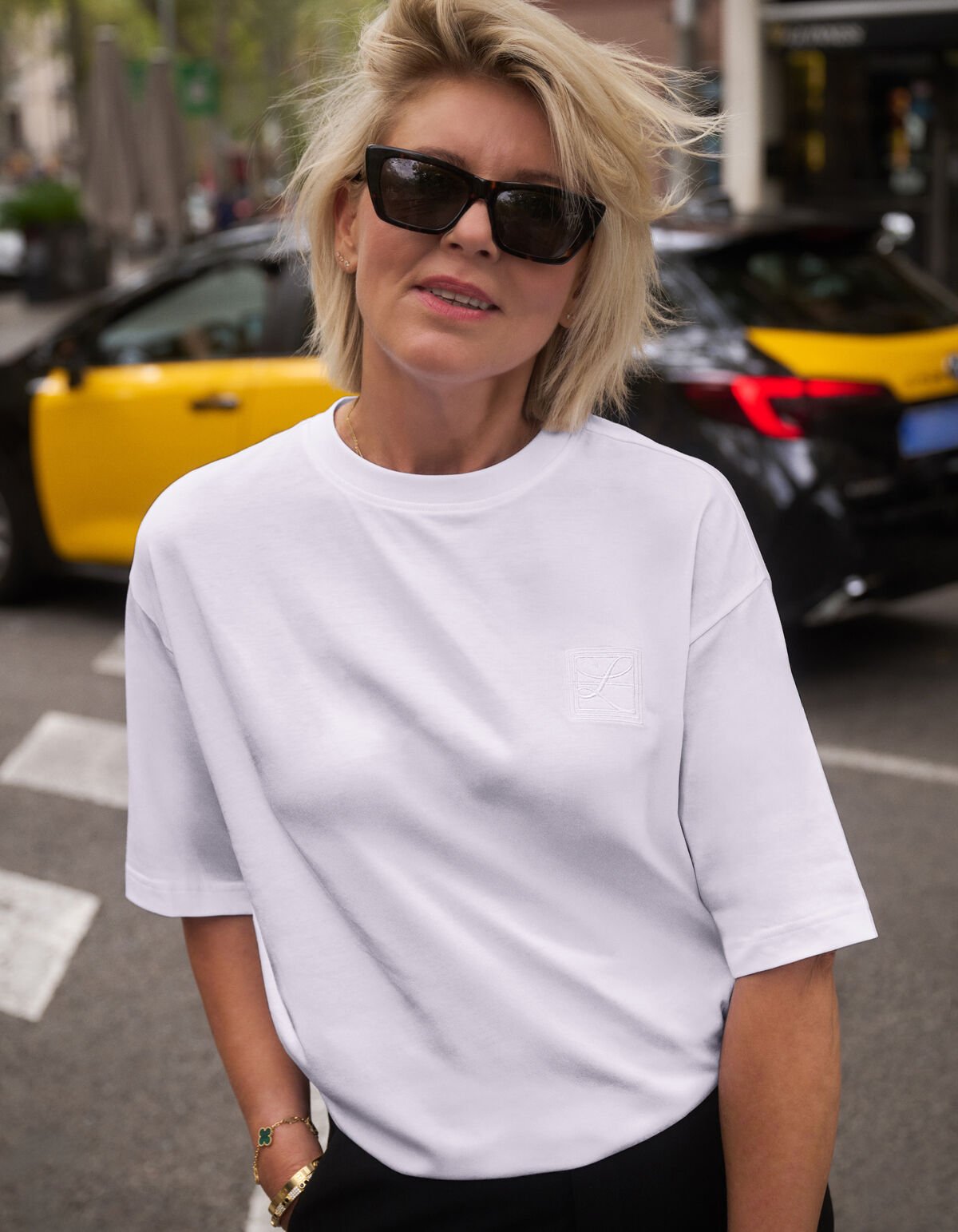 Oversized Basic T-shirt Wit By Lonneke SHOEBY WOMEN