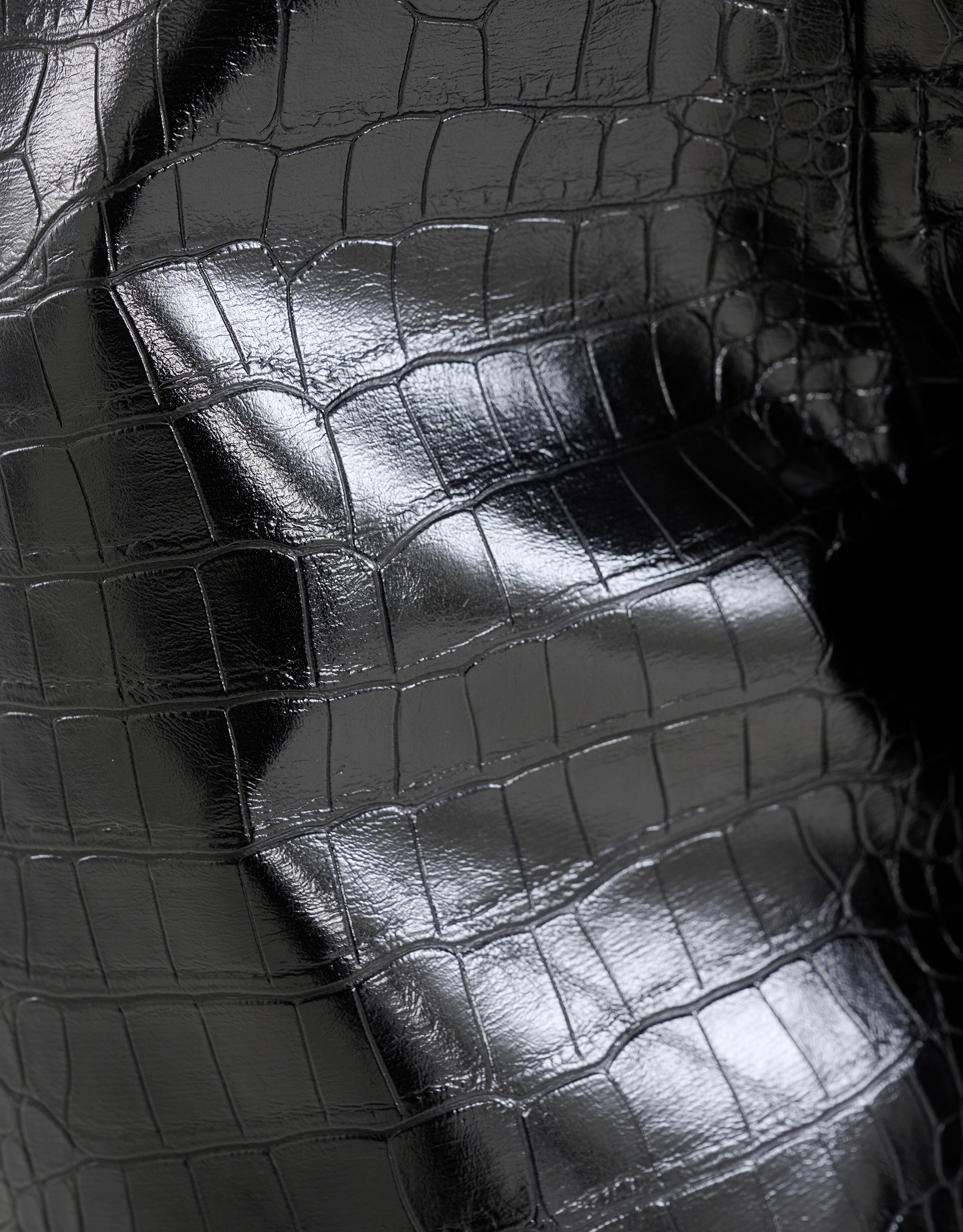 Vegan Leren Croco Broek Zwart SHOEBY WOMEN