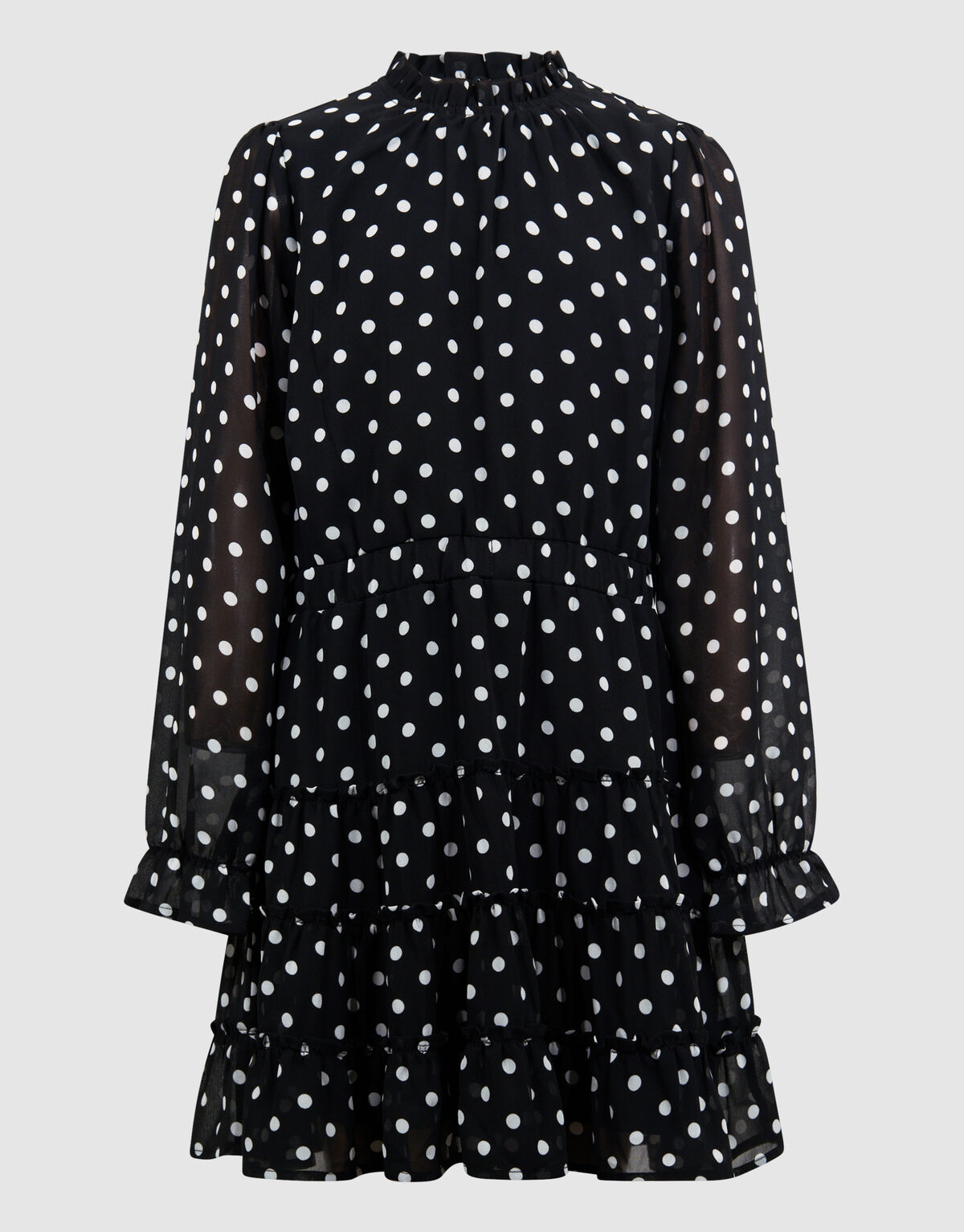 Polkadot Mini Jurk Zwart/Wit SHOEBY GIRLS