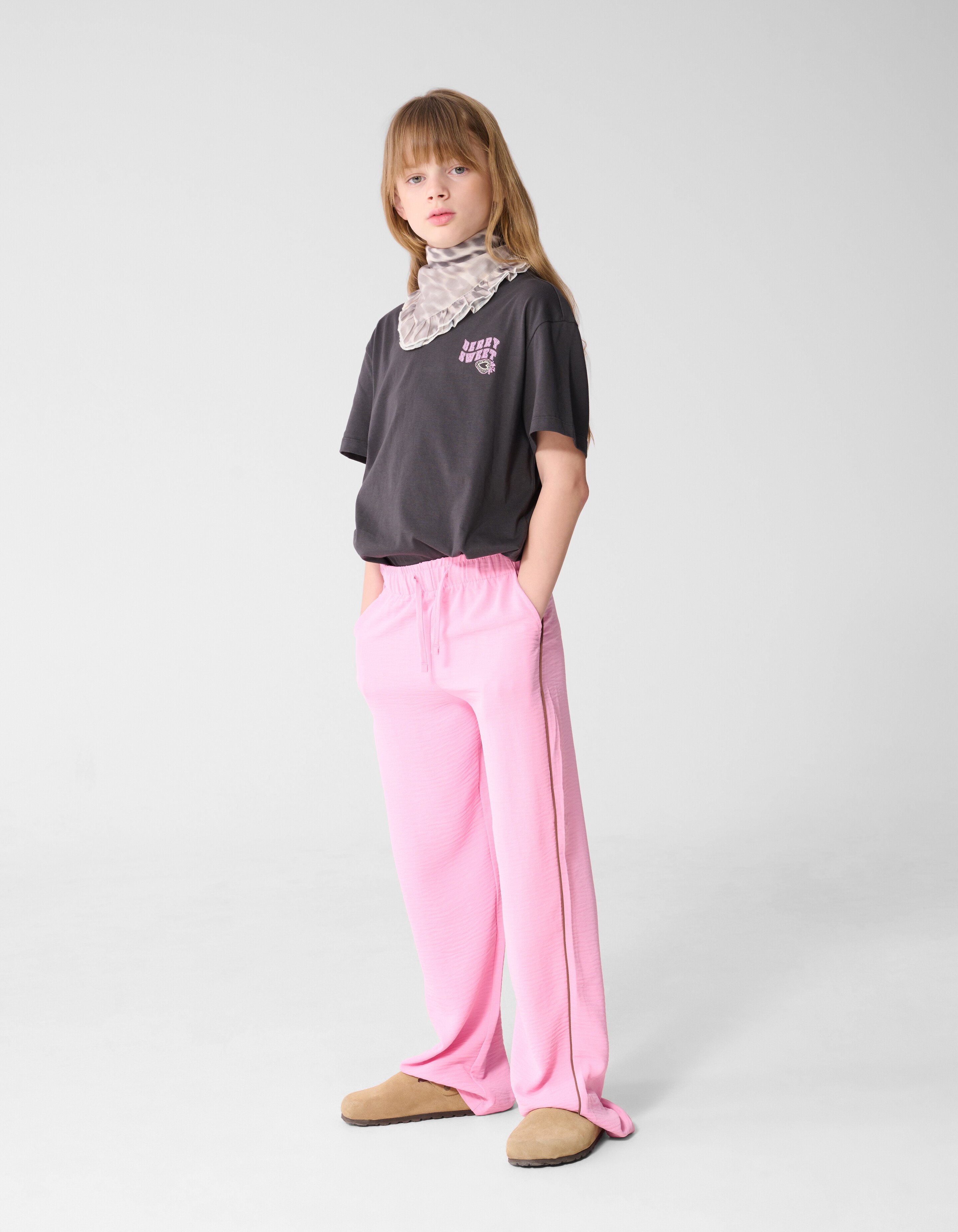 Strawberry Artwork T-shirt Dokergrijs SHOEBY GIRLS