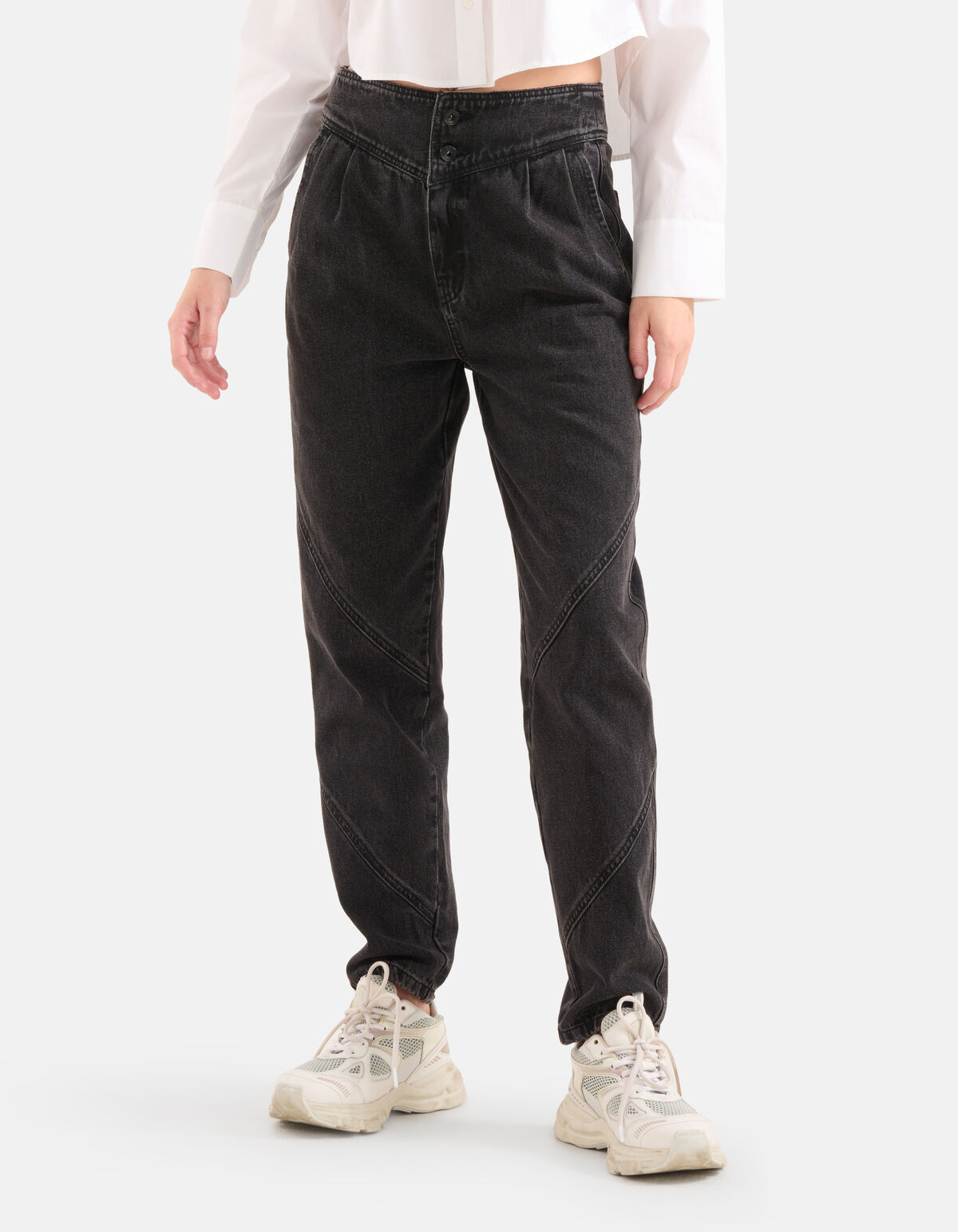 Tapered Fit Jeans Zwart SHOEBY WOMEN