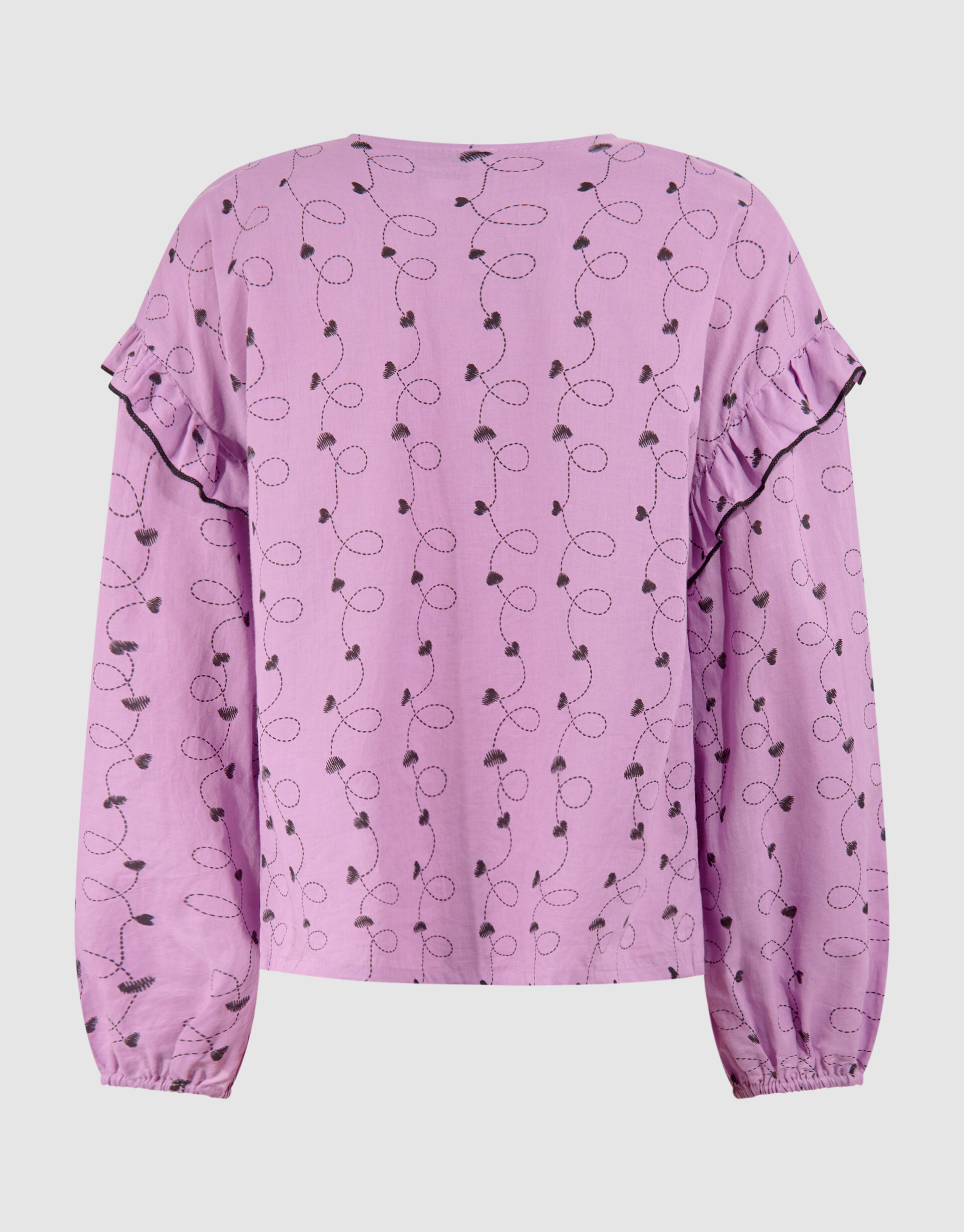 Heart Printed Blouse Paars SHOEBY GIRLS