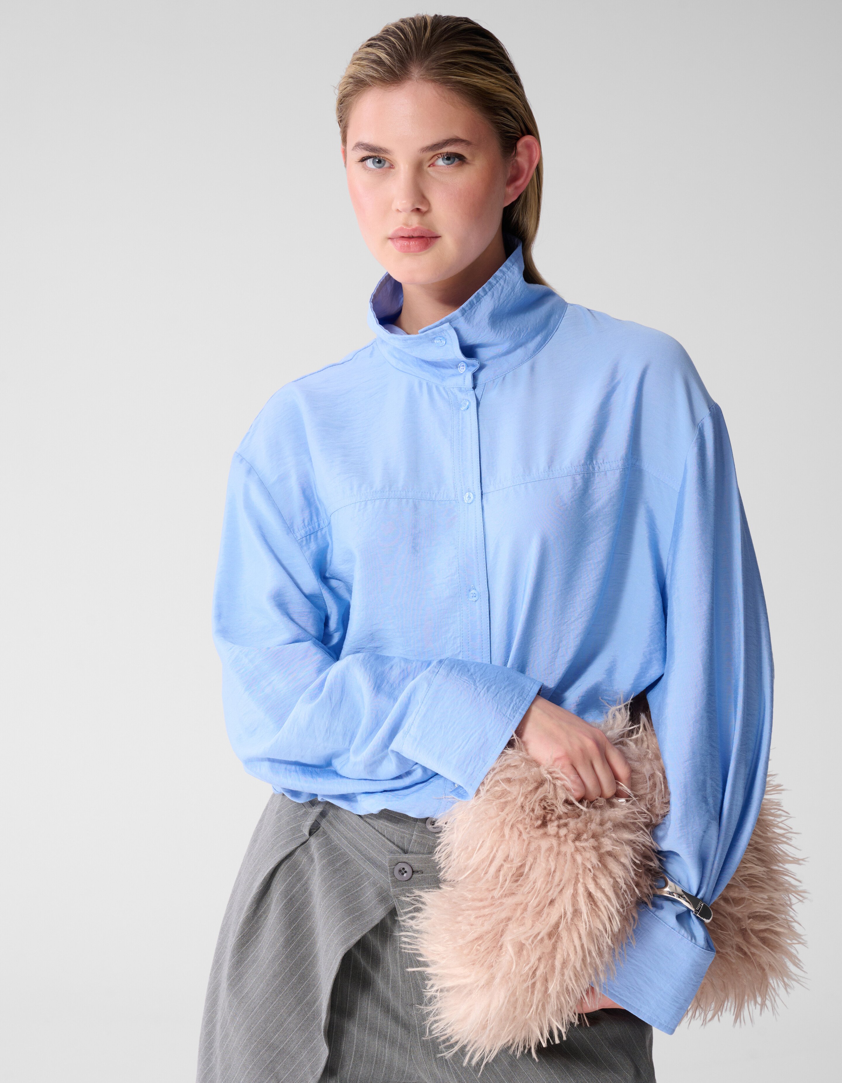 Drawstring Blouse Blauw SHOEBY WOMEN