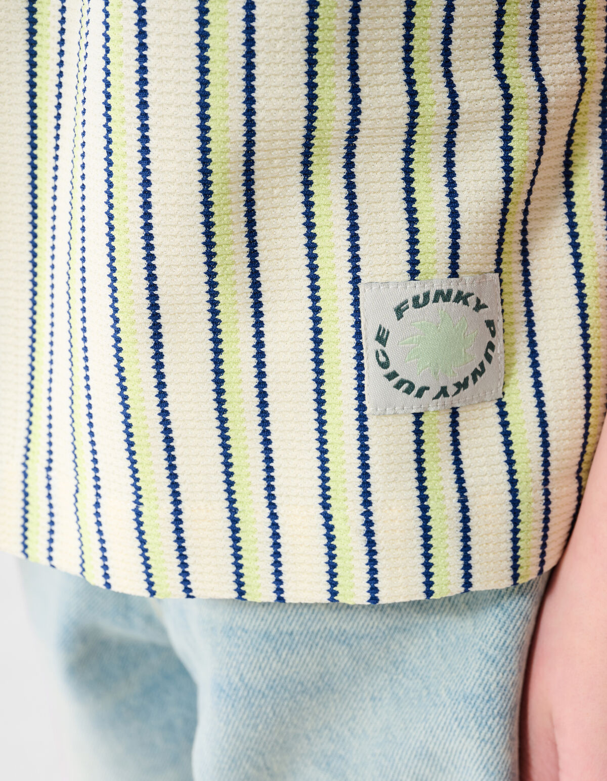 Pinstripe Structuur Overhemd Gebroken Wit SHOEBY BOYS