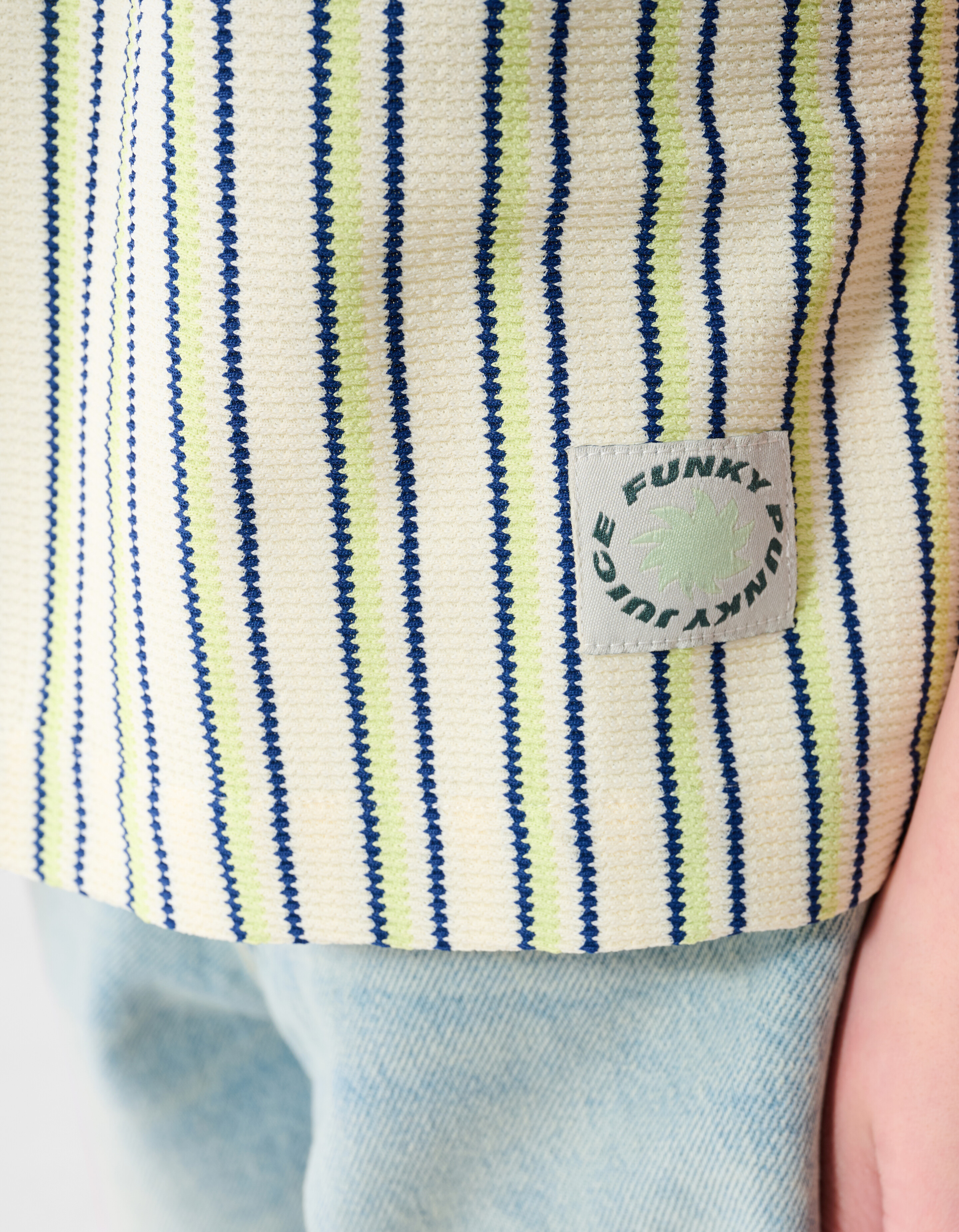 Pinstripe Structuur Overhemd Gebroken Wit SHOEBY BOYS