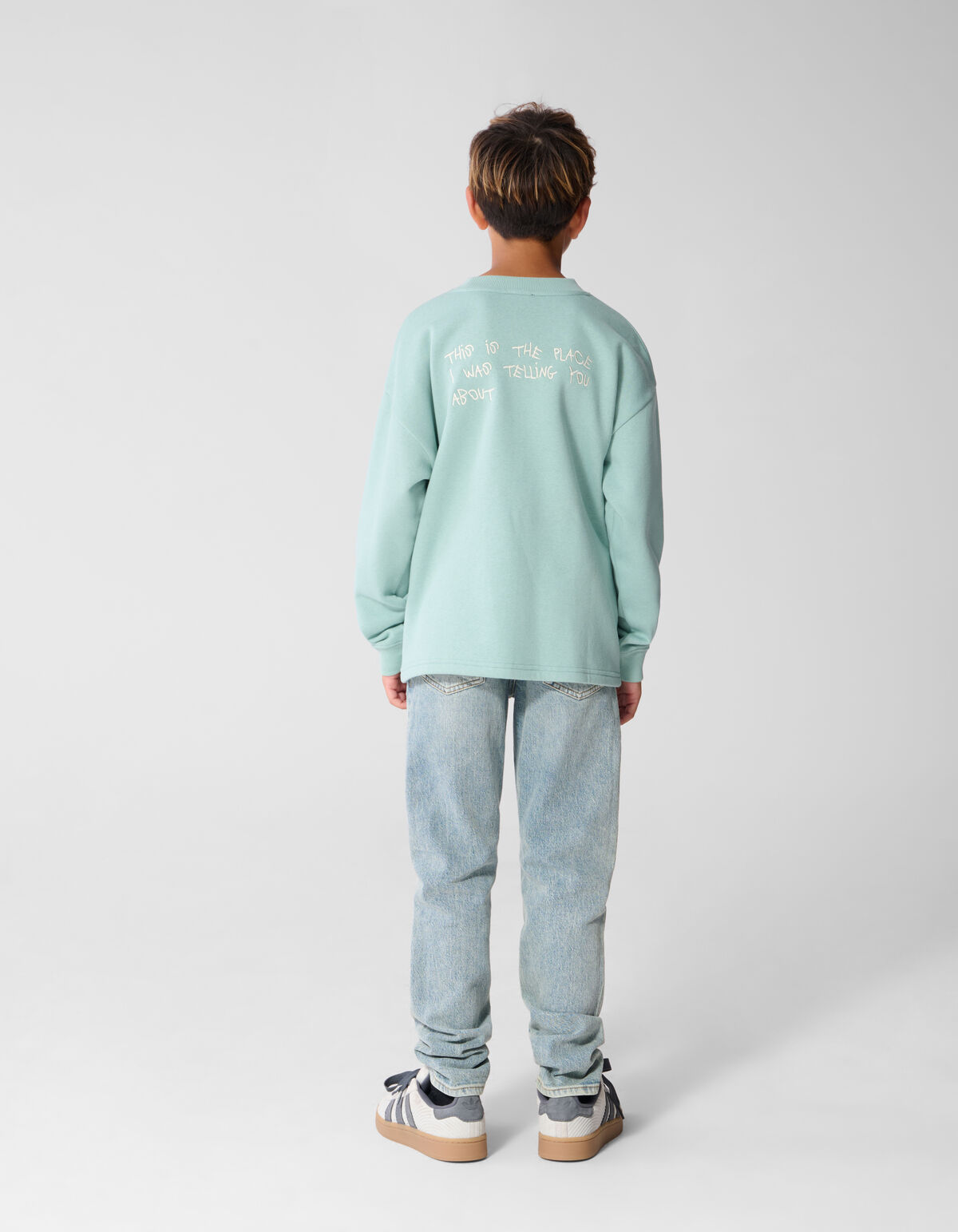 Oversized Artwork Sweater Lichtgroen SHOEBY BOYS