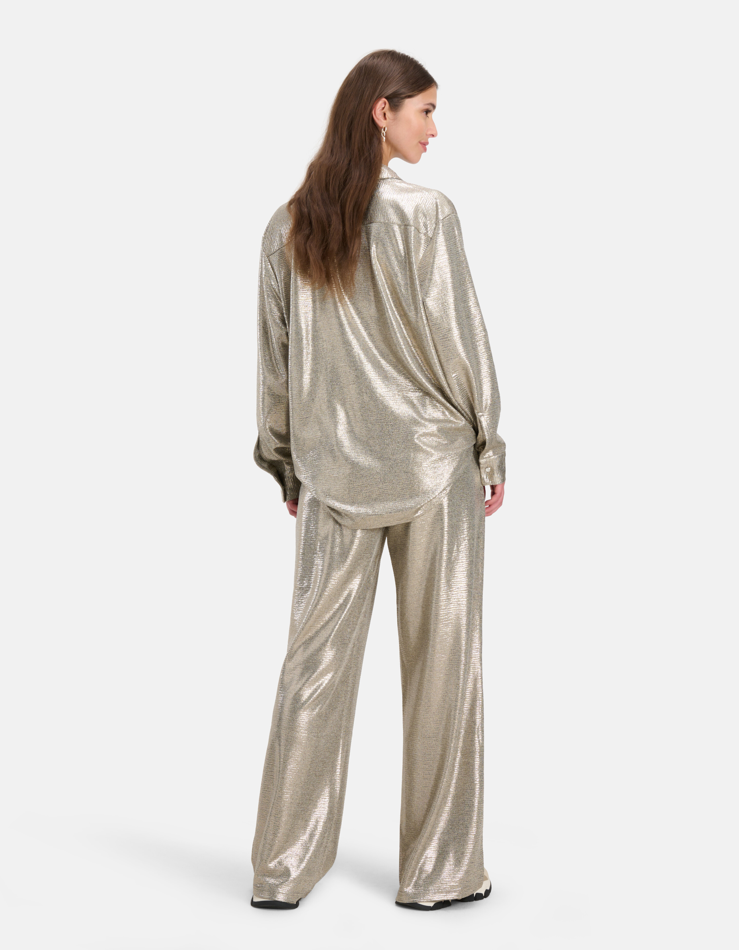 Coated Broek Zilver SHOEBY WOMEN