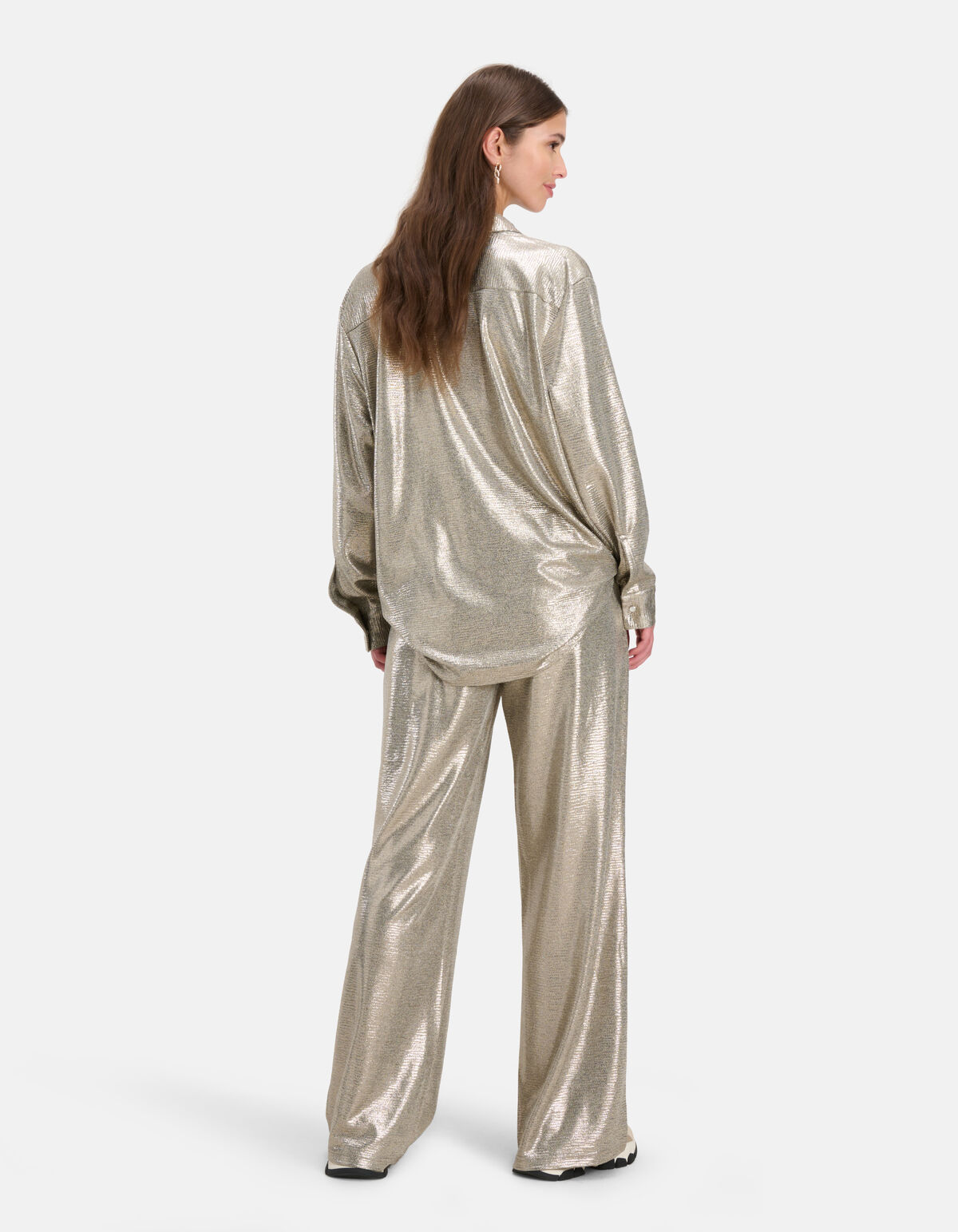 Coated Broek Zilver SHOEBY WOMEN