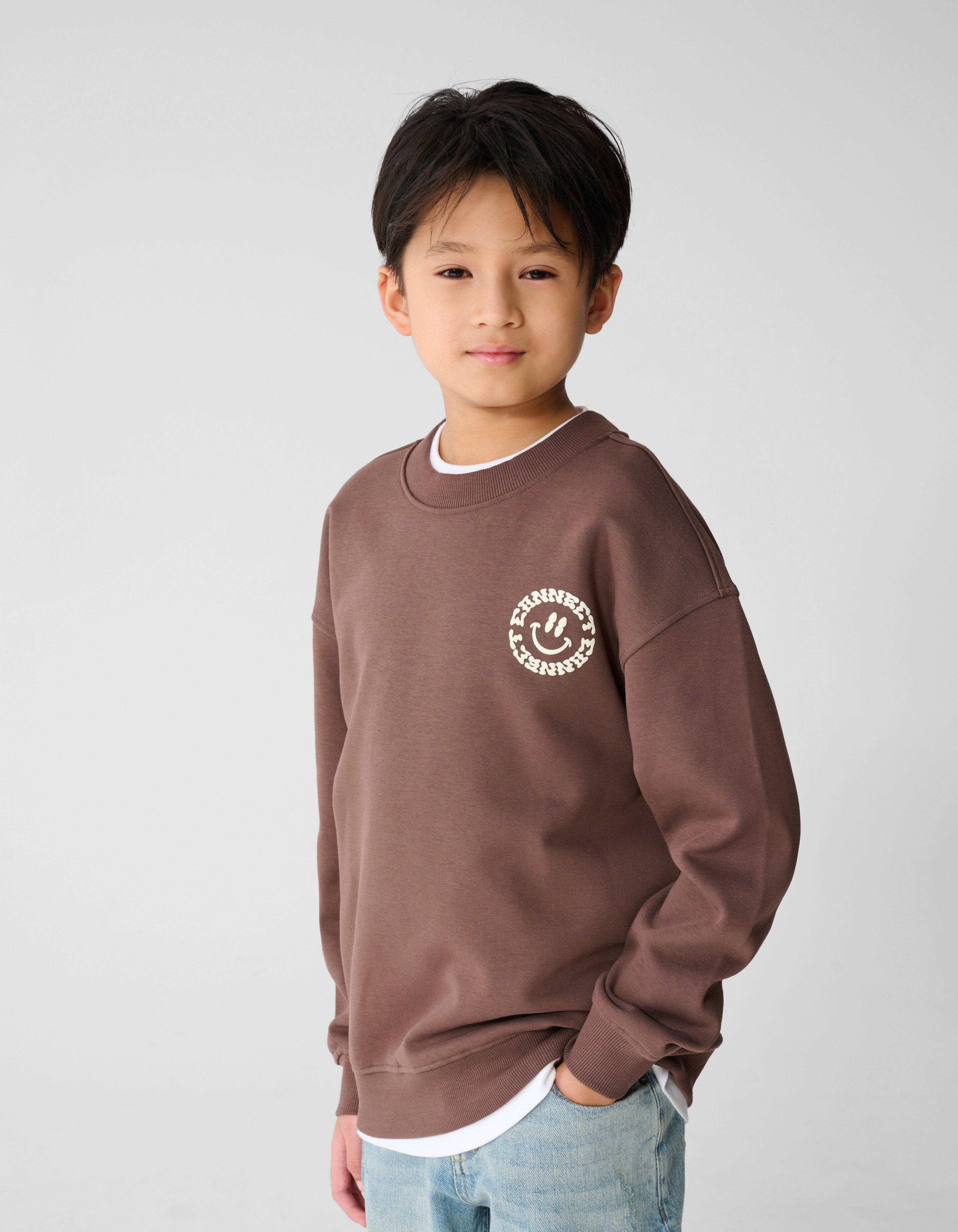 Connection Artwork Sweater Donkerbruin SHOEBY BOYS