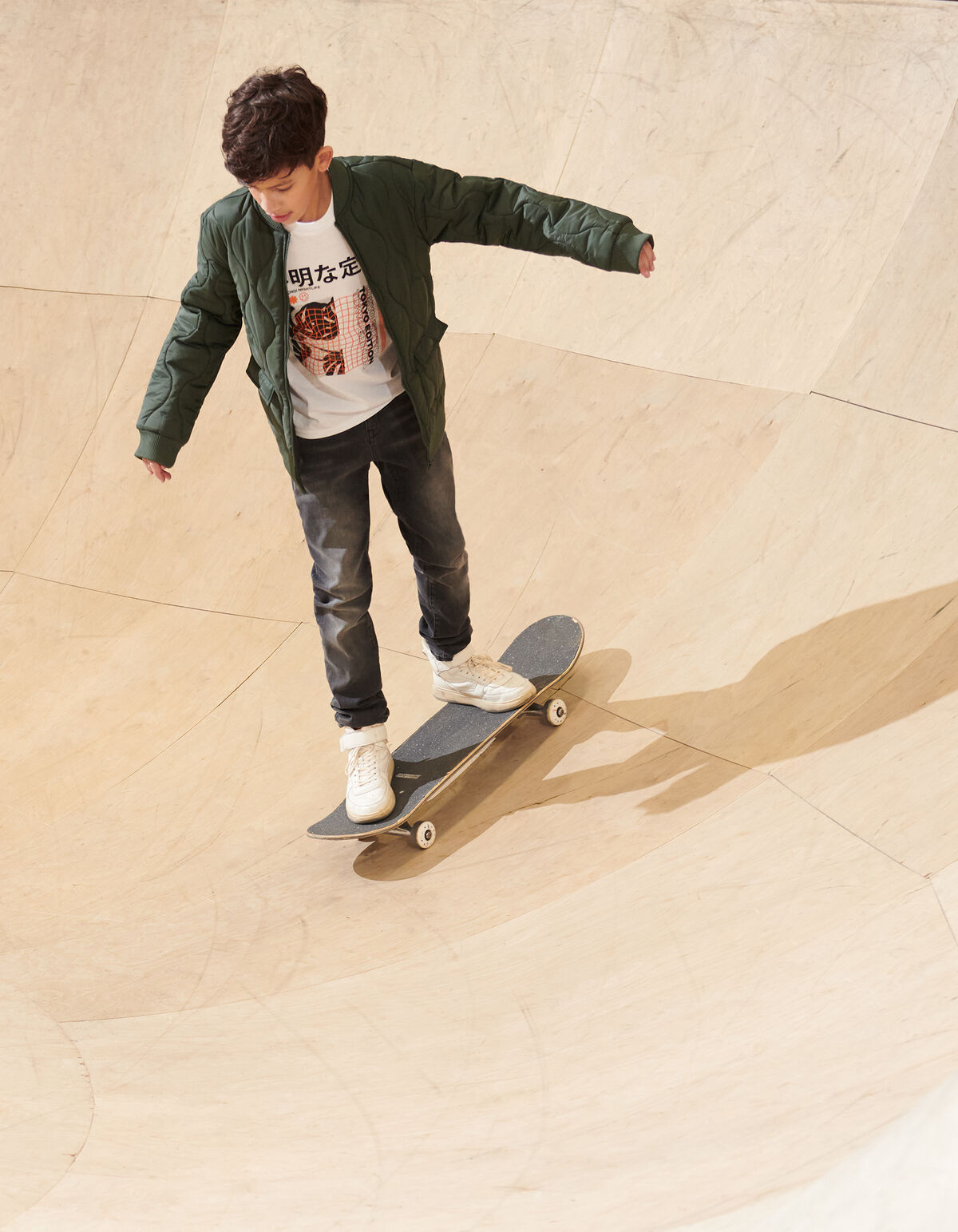 Grafisch Artwork T-shirt Wit SHOEBY BOYS