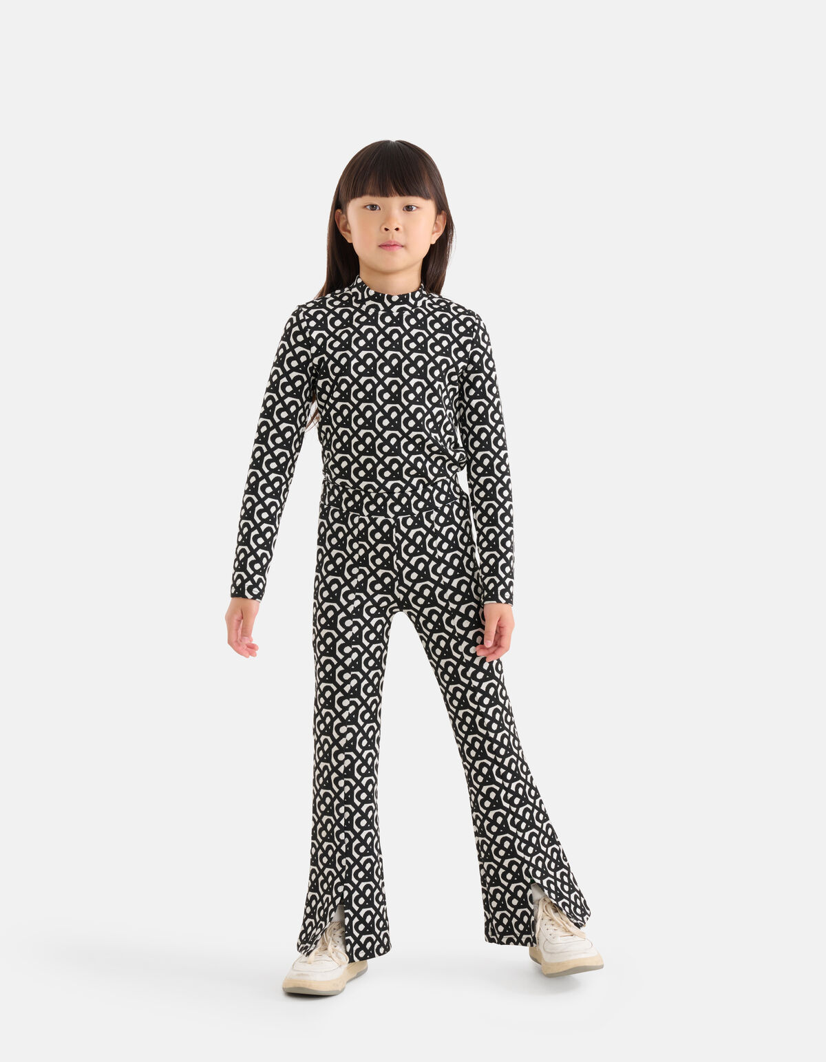 Monogram Top Zwart SHOEBY GIRLS