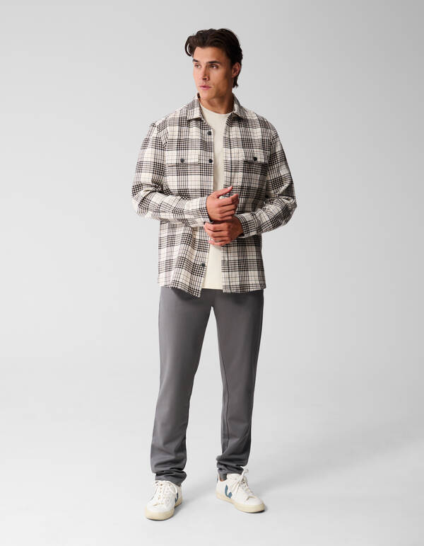 Ruiten Overshirt Gebroken Wit SHOEBY MEN