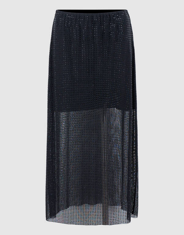 Strass Midi Rok Zwart SHOEBY WOMEN