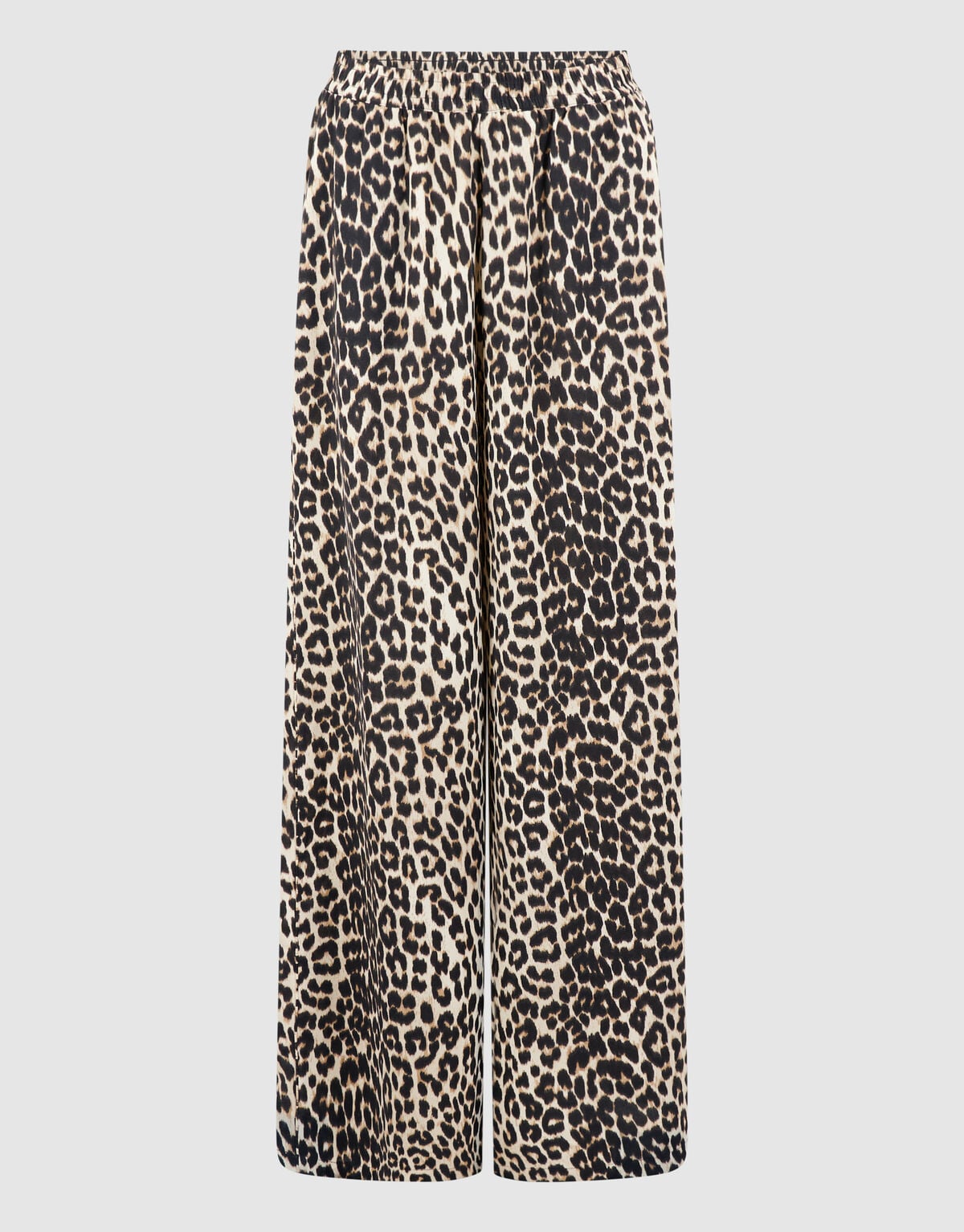 Leopard Twist Wide Leg Fit Broek Bruin SHOEBY WOMEN