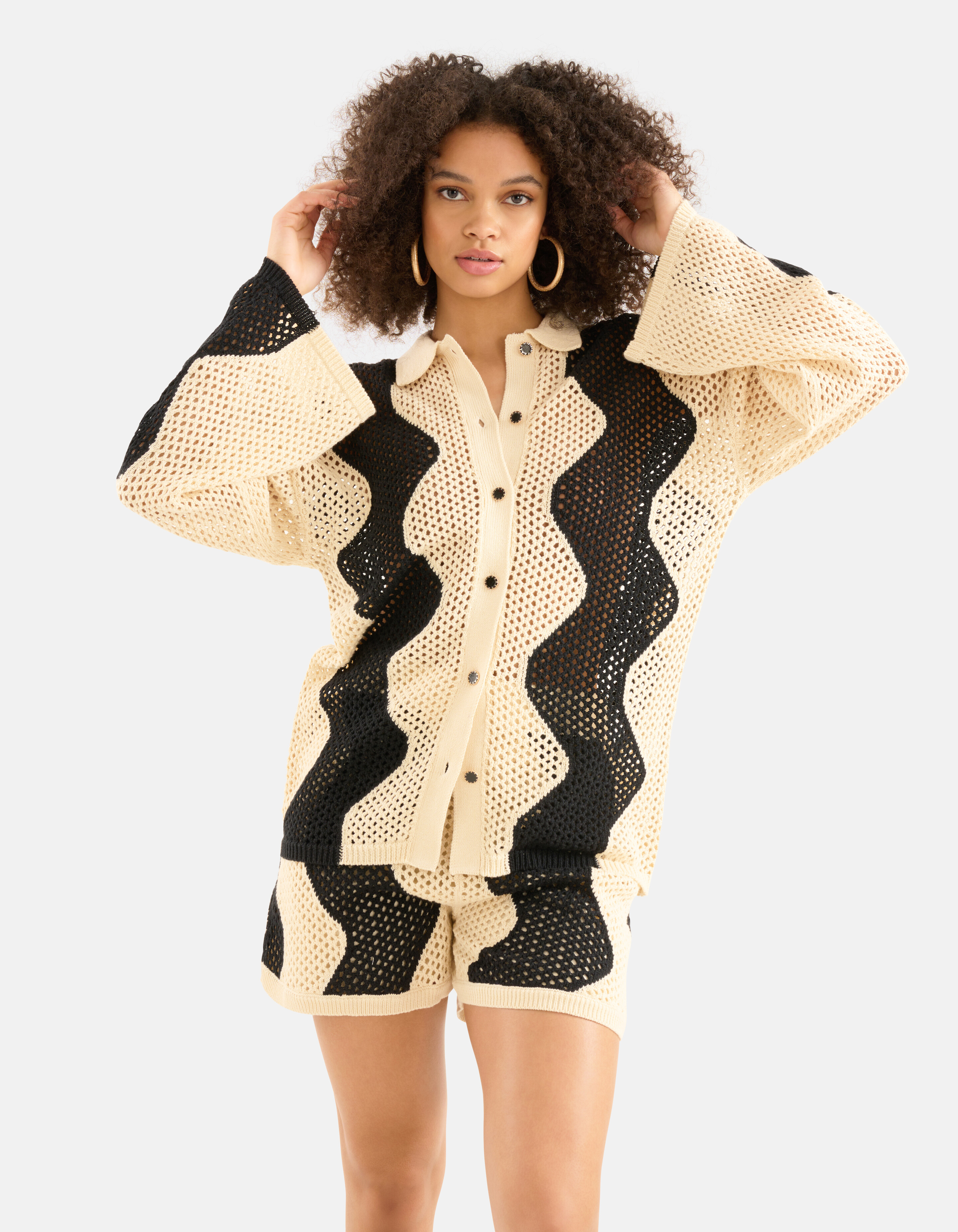 Crochet Blouse Gebroken Wit SHOEBY WOMEN