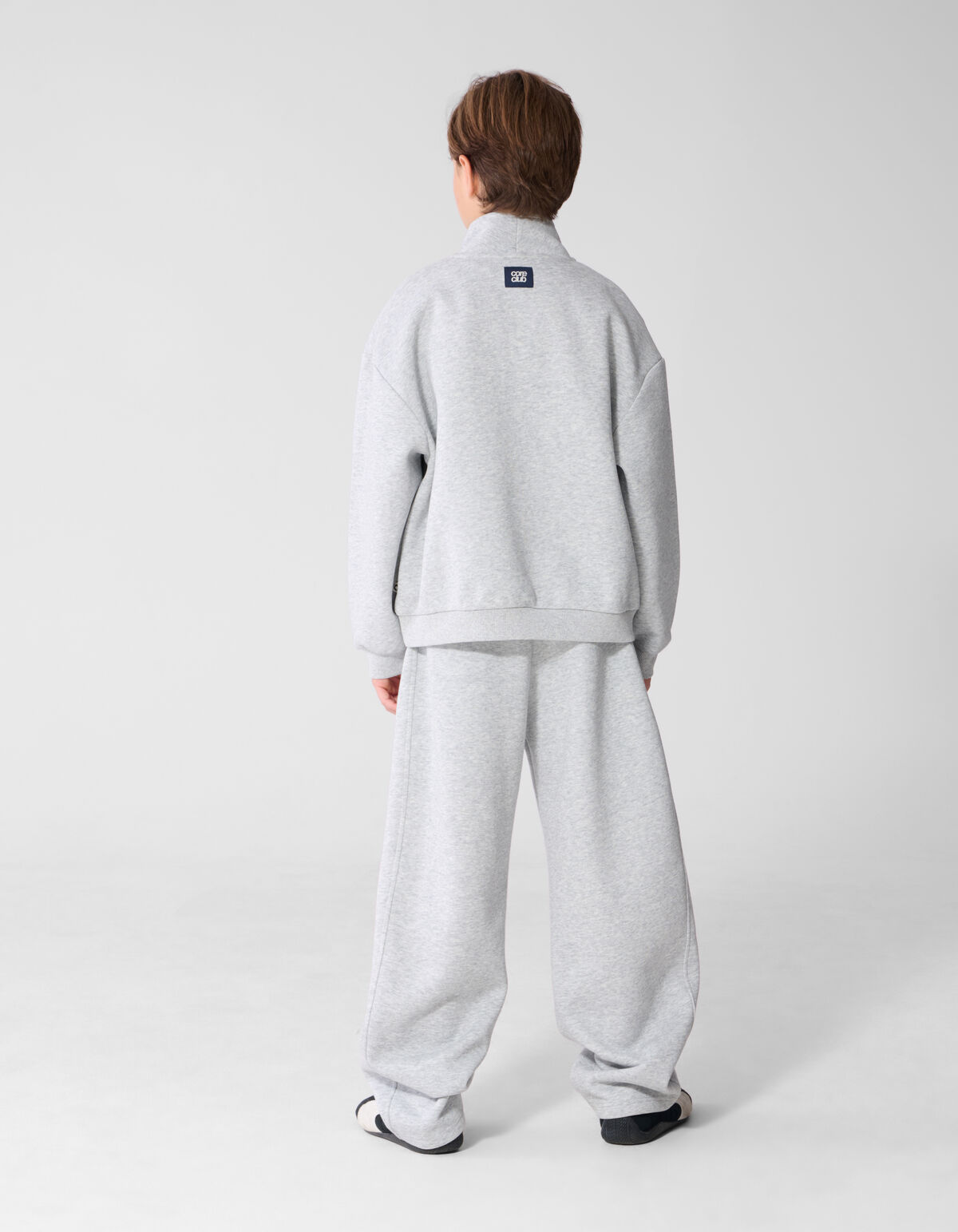Melange Balloon Fit Sweater Lichtgrijs SHOEBY BOYS