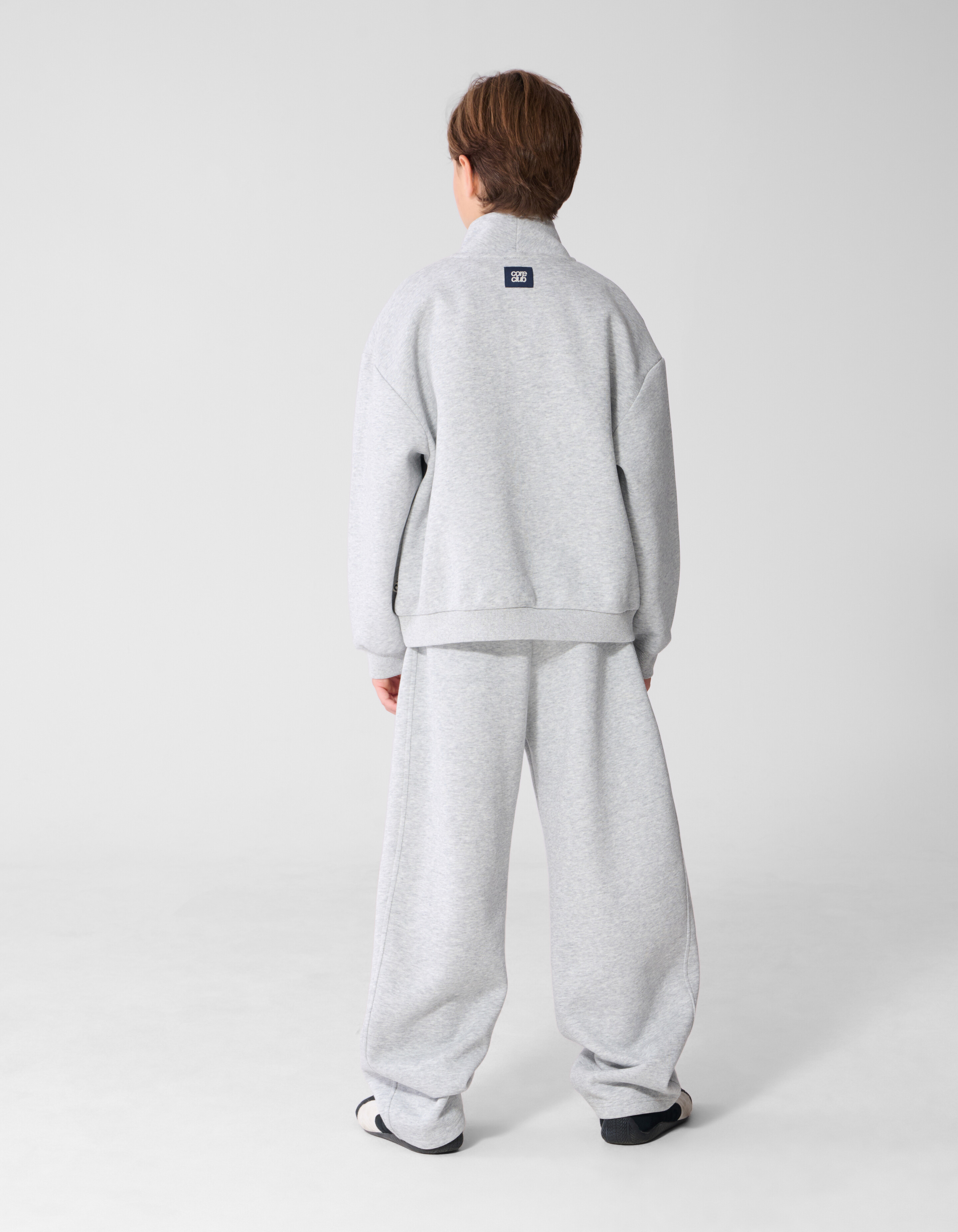 Melange Balloon Fit Sweater Lichtgrijs SHOEBY BOYS