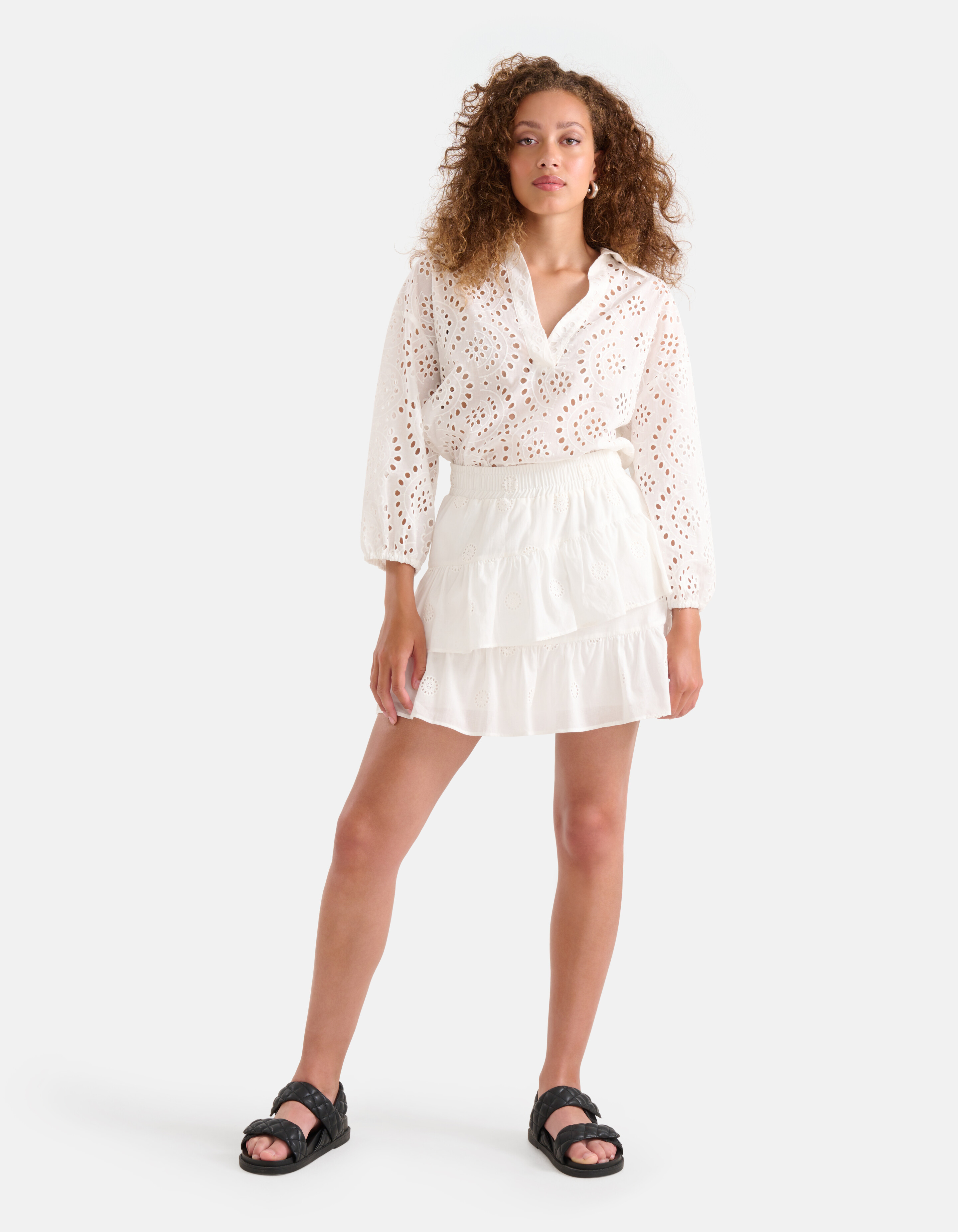 Broderie Blouse Wit SHOEBY WOMEN