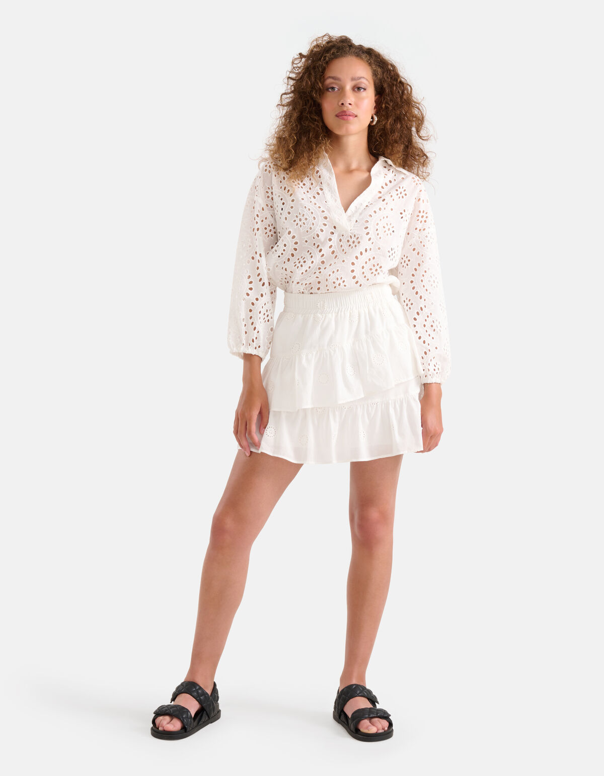 Broderie Blouse Wit SHOEBY WOMEN