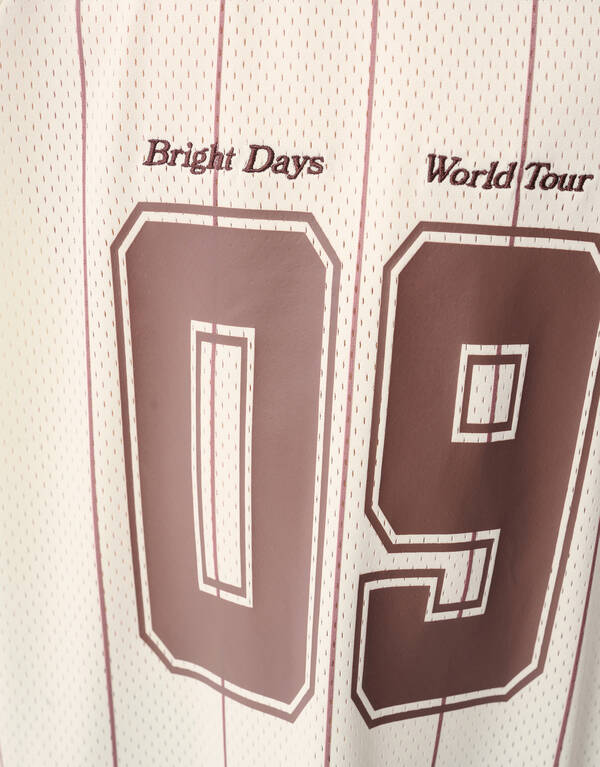 Oversized Sporty T-shirt Gebroken Wit SHOEBY BOYS