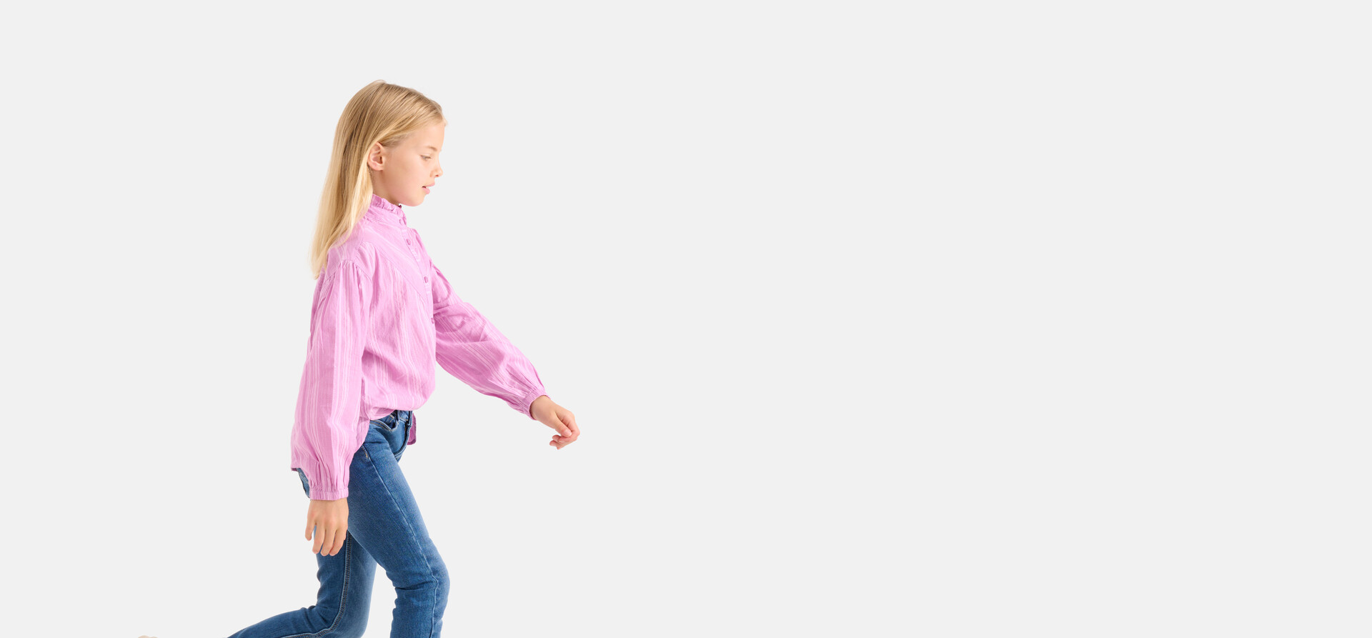 Gestreepte Lurex Blouse Roze SHOEBY GIRLS