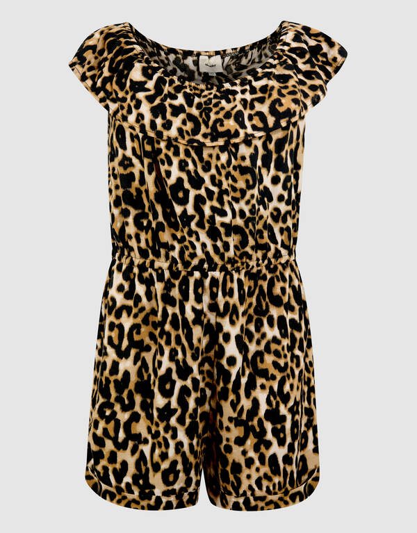 Star Leopard Jumpsuit Lichtbruin SHOEBY GIRLS