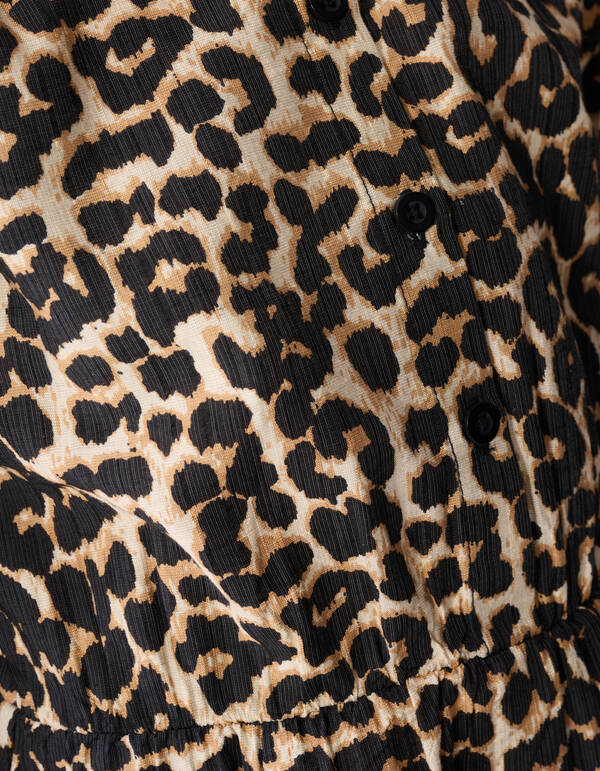 Leopard Mini Jurk Lichtbruin SHOEBY GIRLS