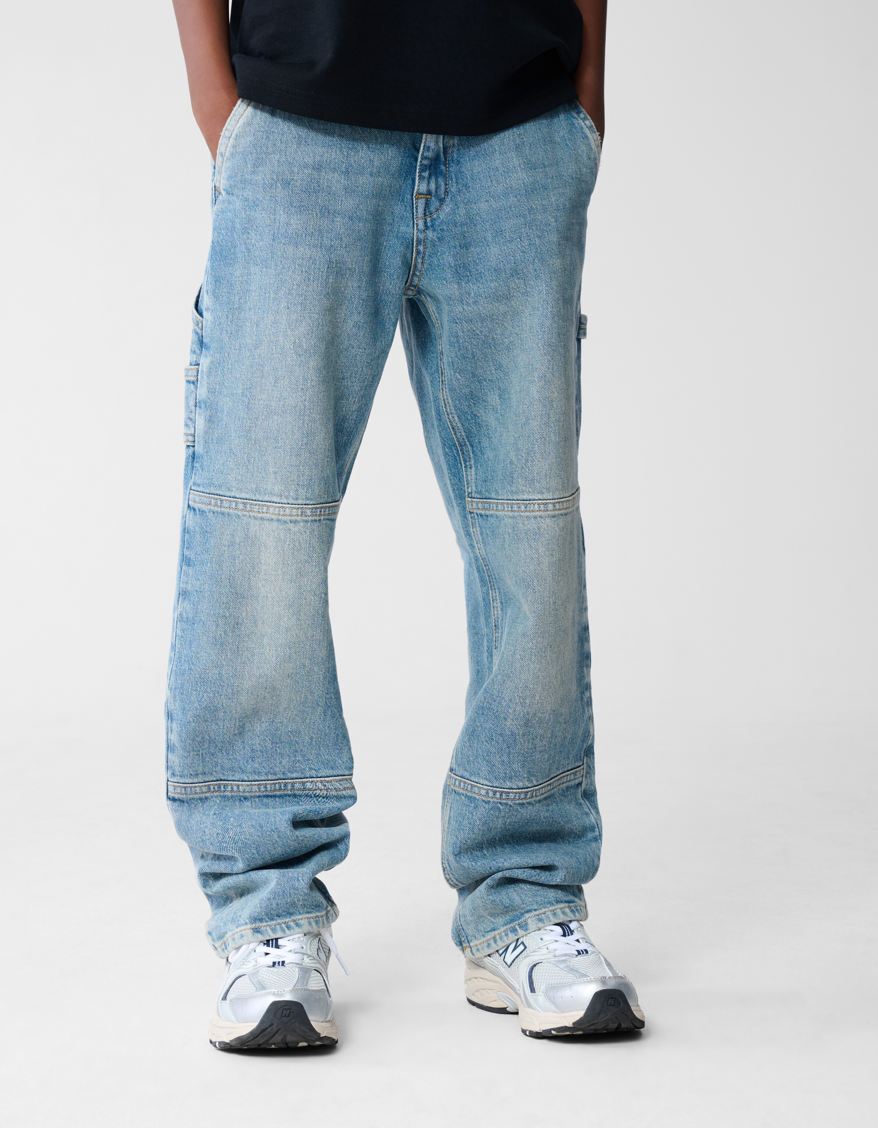 Carpenter Straight Fit Jeans Blauw SHOEBY BOYS