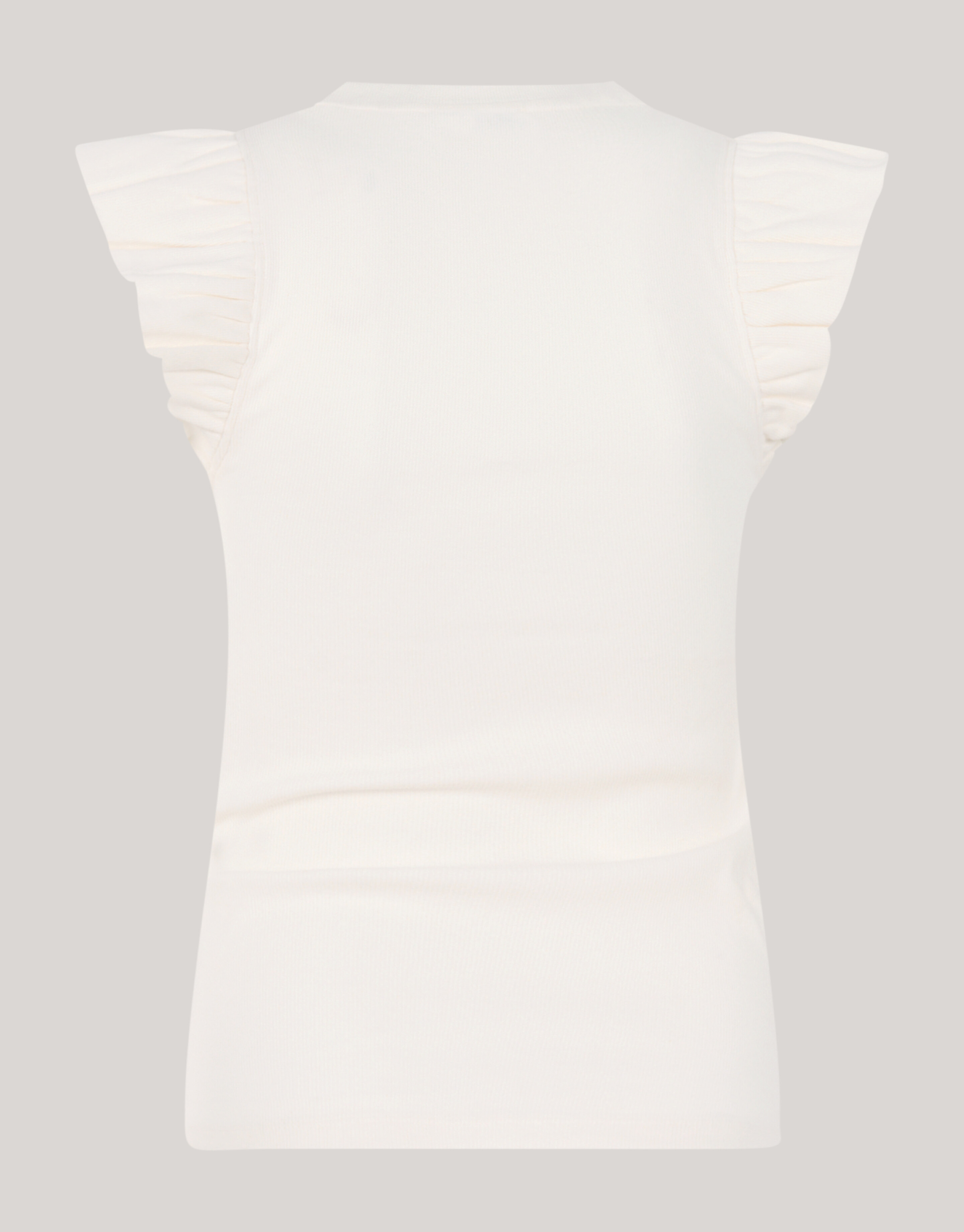 Jersey Ruffle Top Wit SHOEBY WOMEN