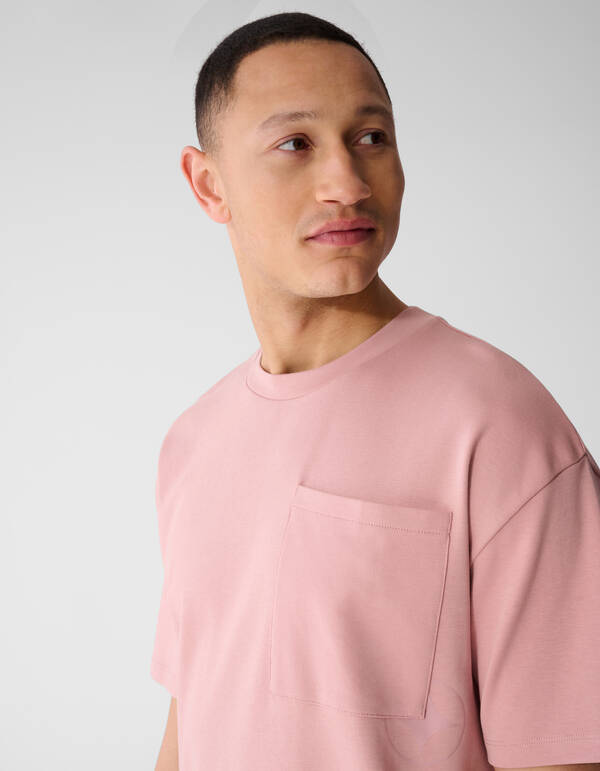 Logo Pocket T-shirt Roze SHOEBY MEN