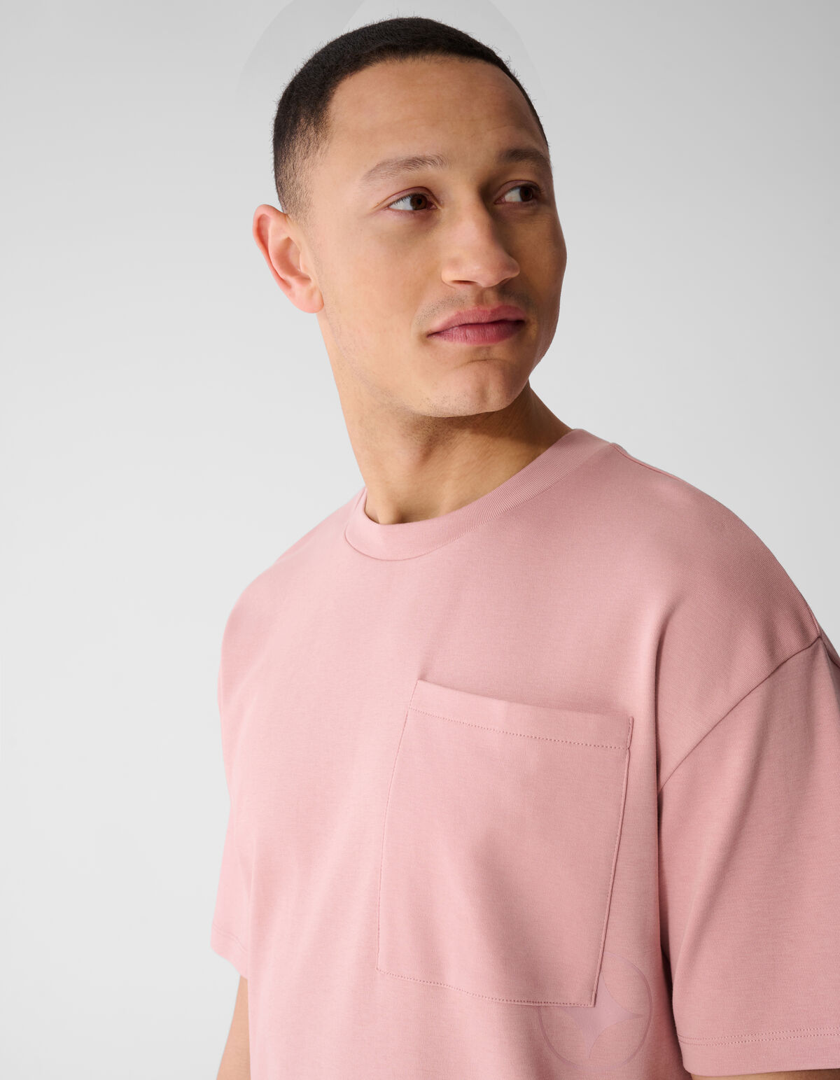 Logo Pocket T-shirt Roze SHOEBY MEN