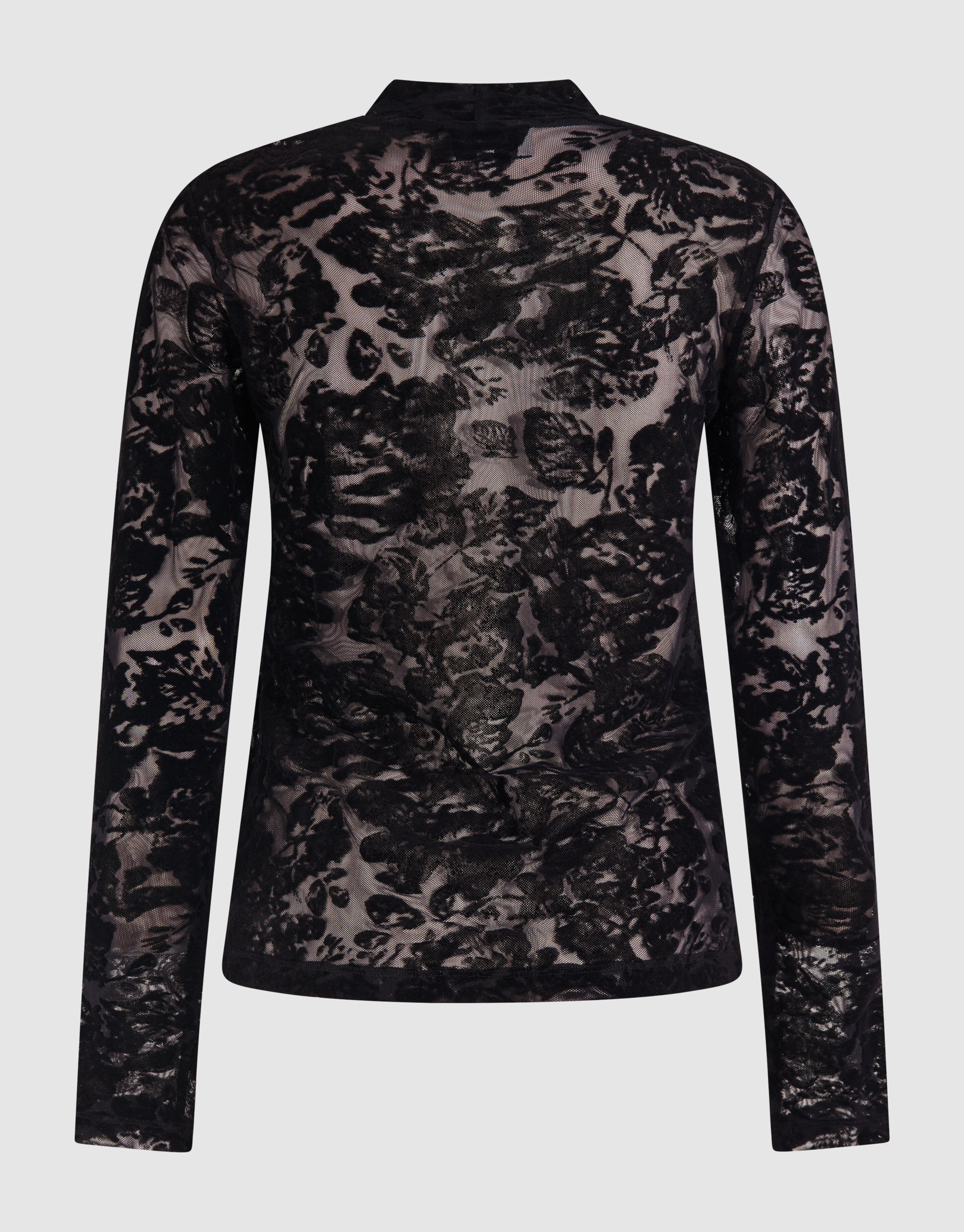 Roses Mesh Top Zwart SHOEBY WOMEN