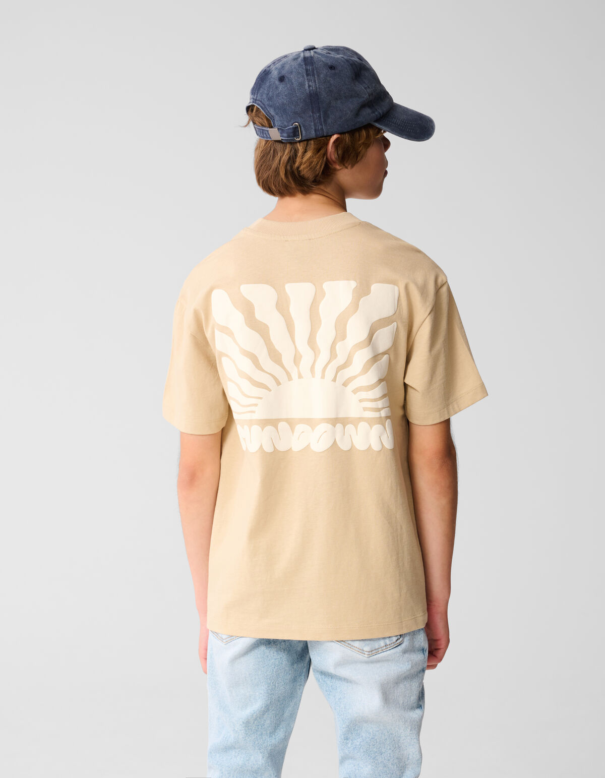 Sun Artwork T-shirt Beige SHOEBY BOYS