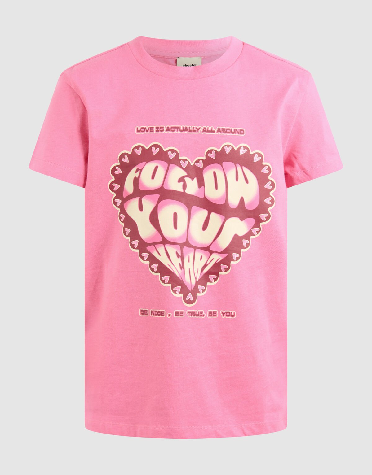 Heart Artwork T-shirt Roze SHOEBY GIRLS