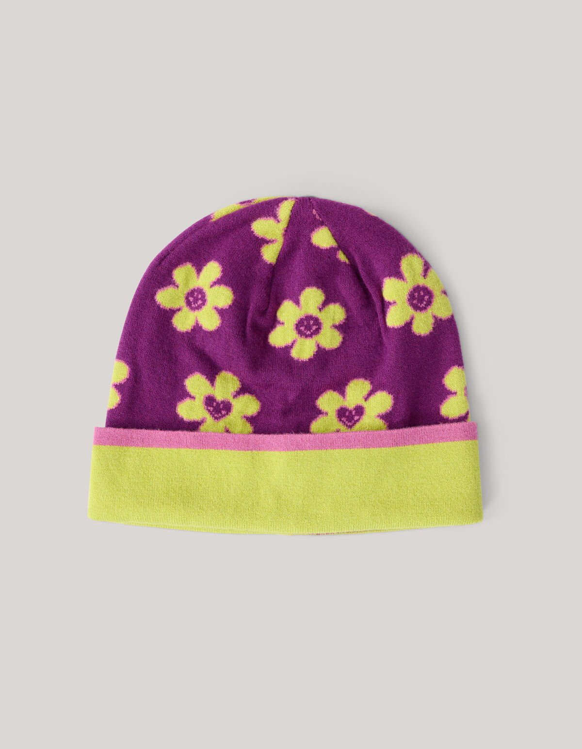 Jacquard Beanie Donkerpaars SHOEBY ACCESSOIRES