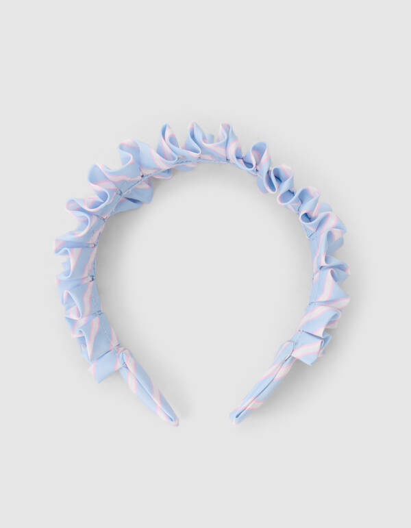 Ruffle Stripe Haarband Blauw SHOEBY ACCESSOIRES