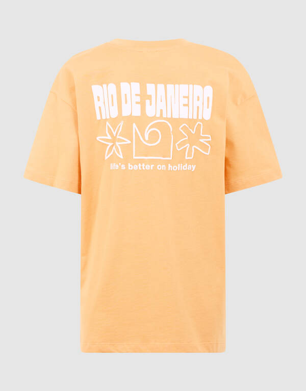 Holiday Artwork T-shirt Lichtoranje SHOEBY BOYS