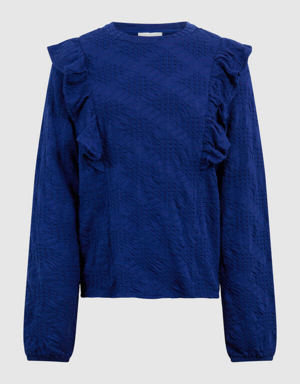 Ruffle Top Donkerblauw SHOEBY GIRLS