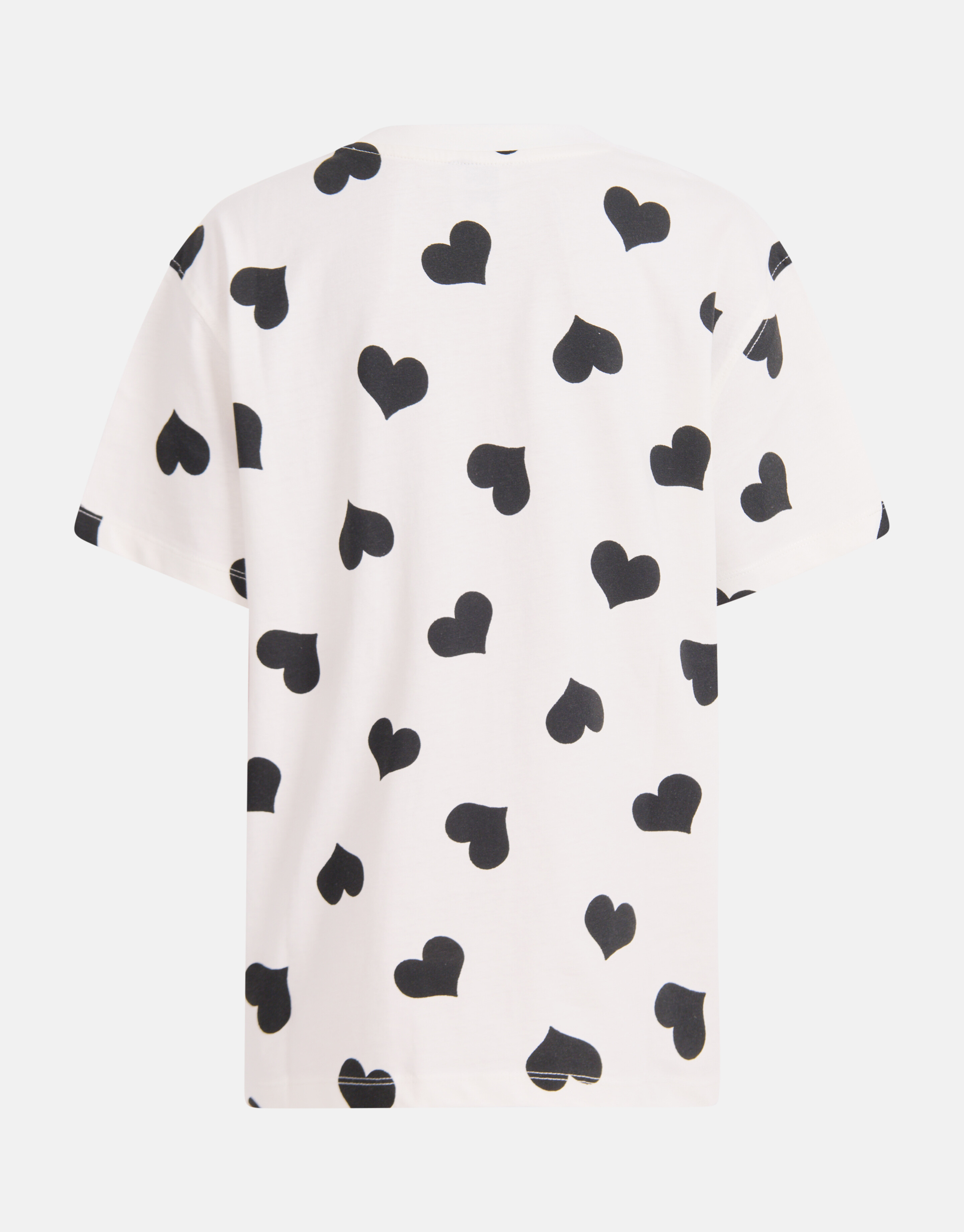 Oversized Hartjes Print T-shirt Wit SHOEBY GIRLS