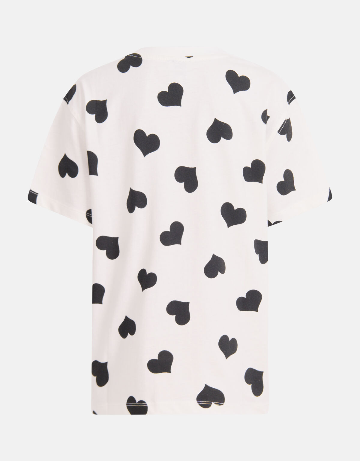 Oversized Hartjes Print T-shirt Wit SHOEBY GIRLS