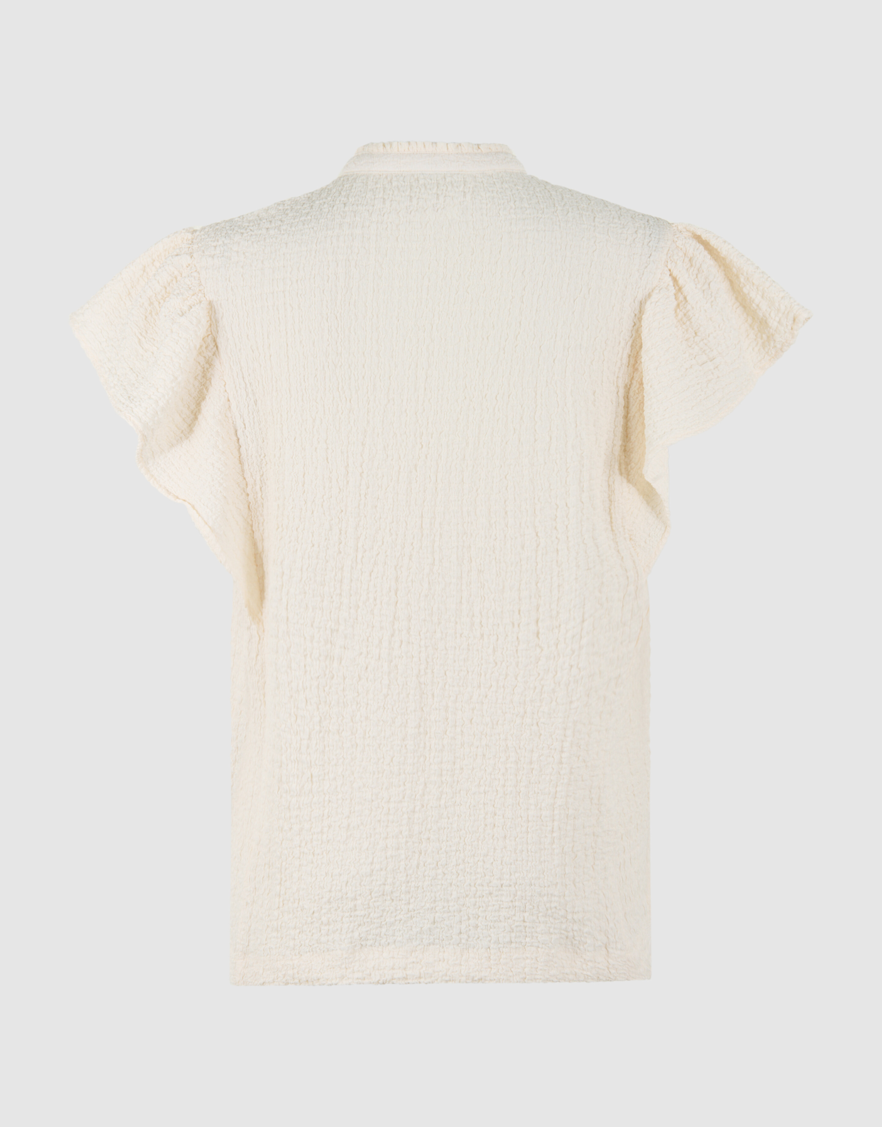 Crinkle Ruffle Top Gebroken Wit SHOEBY WOMEN