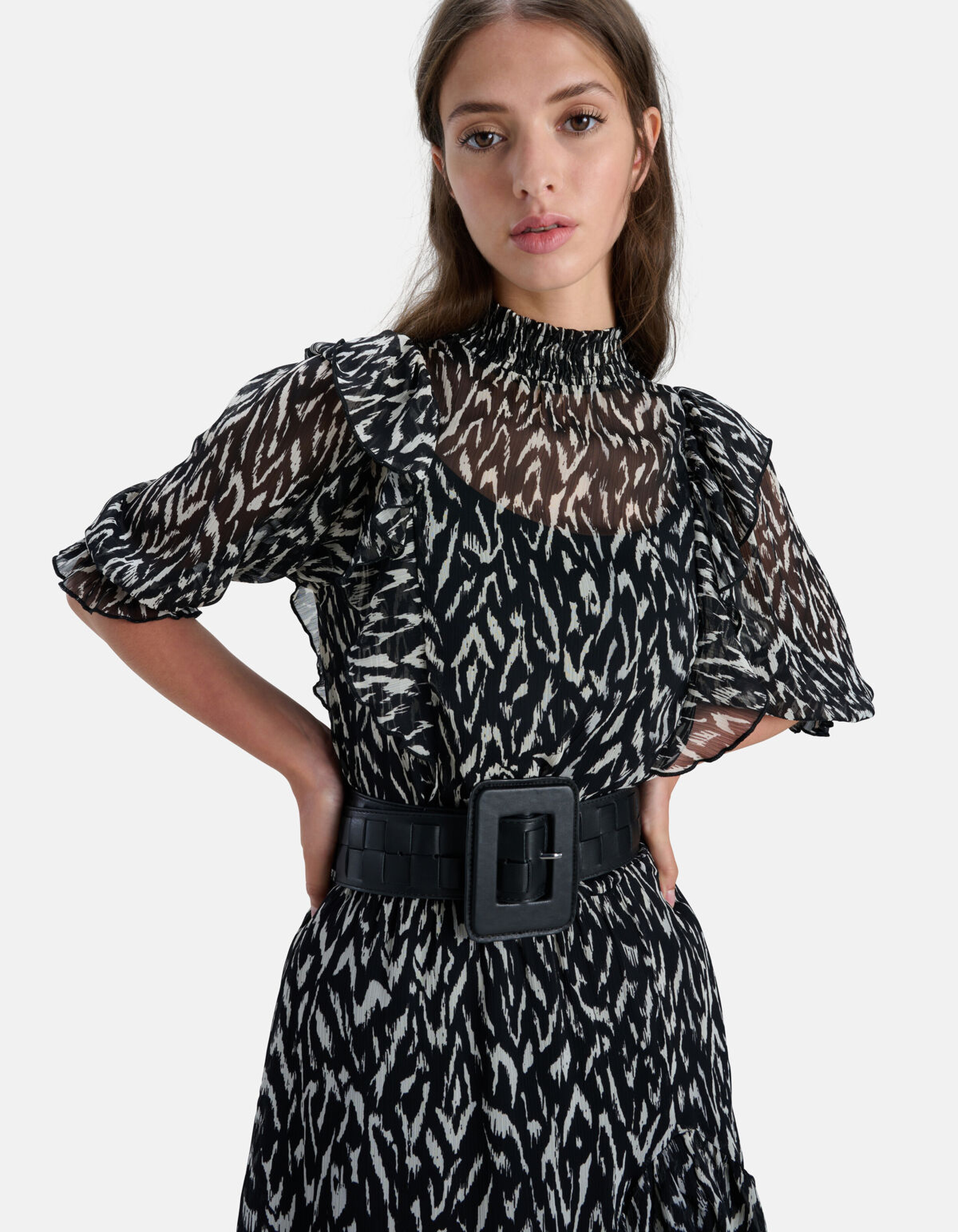 Zwarte Gevlochten Tailleriem SHOEBY ACCESSOIRES