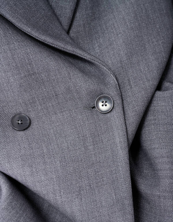 Oversized Shoulder Blazer Grijs By Lonneke SHOEBY WOMEN