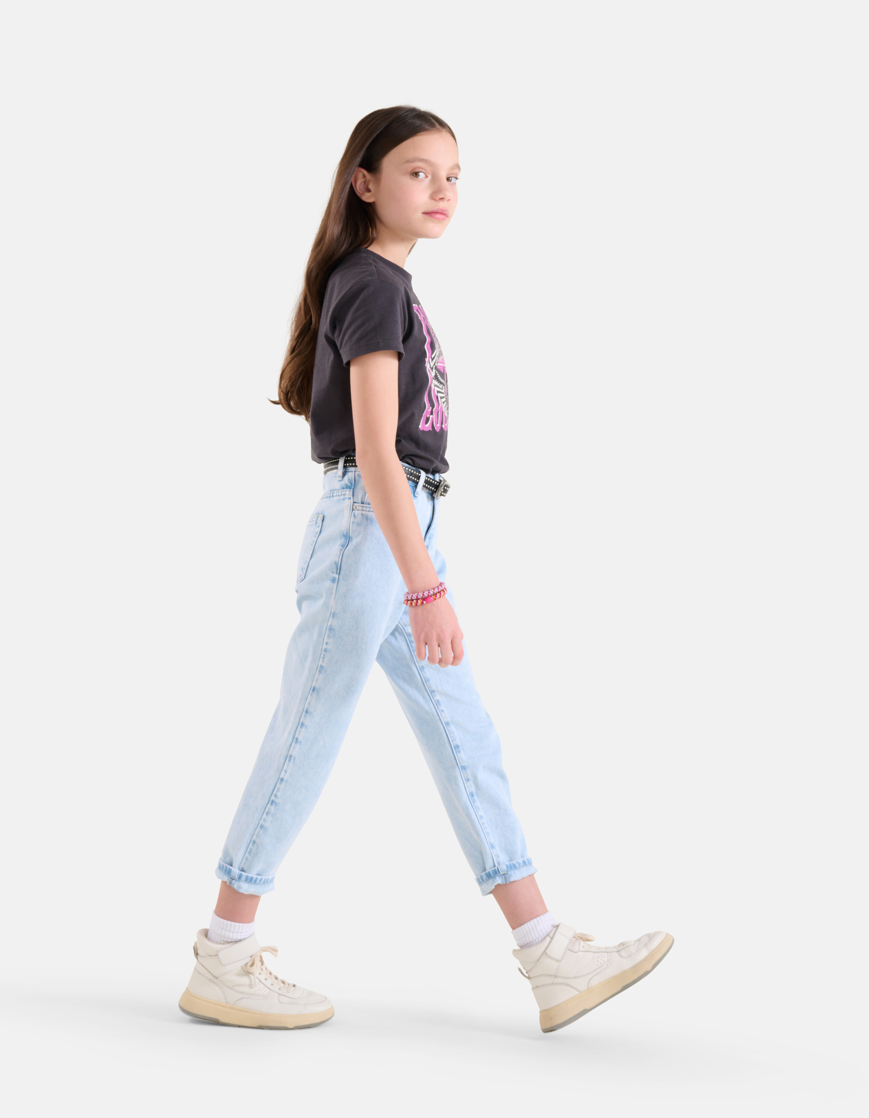 Artwork T-shirt Donkergrijs SHOEBY GIRLS