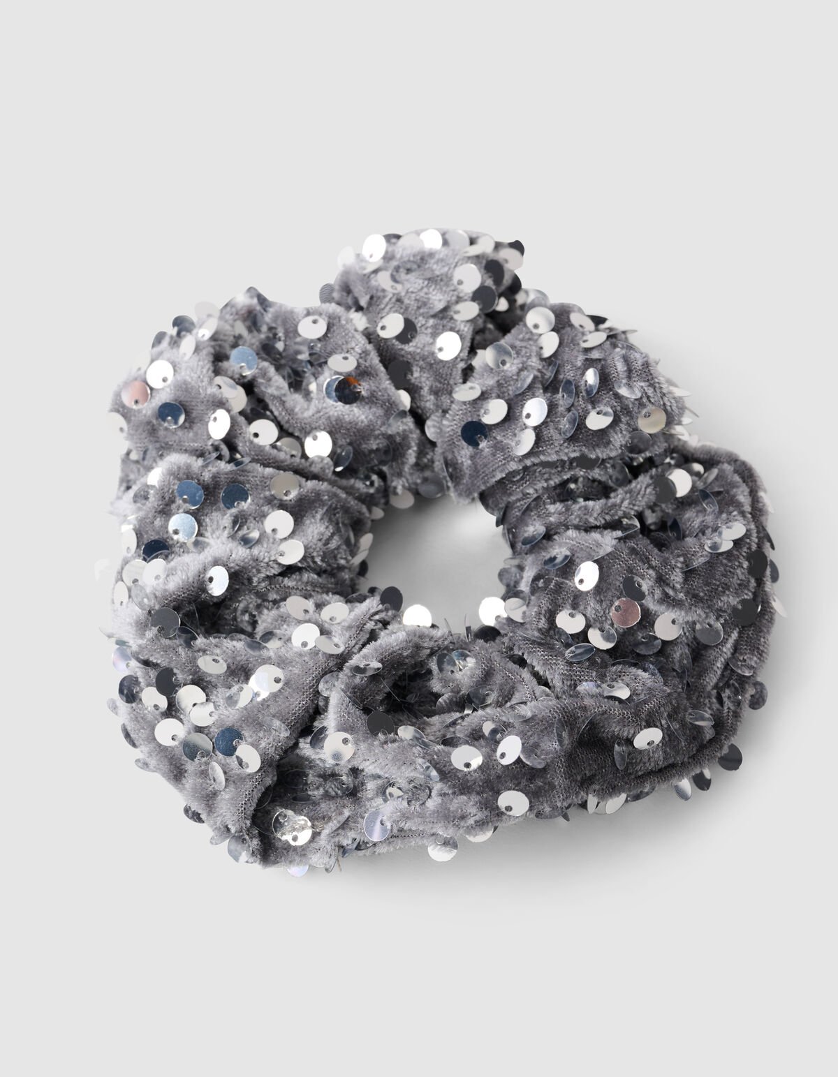 Sequin Scrunchie Zilver SHOEBY ACCESSOIRES