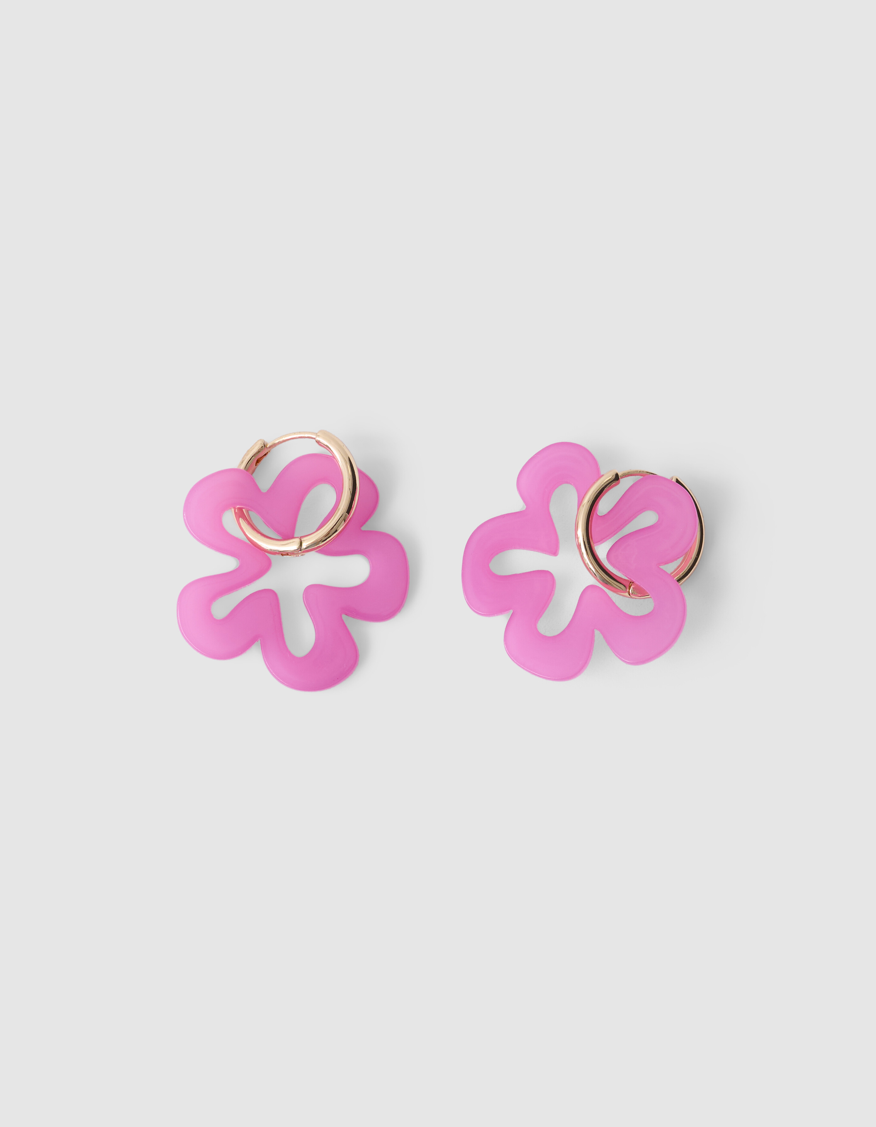 Flower Hoop Oorbellen Roze SHOEBY ACCESSOIRES